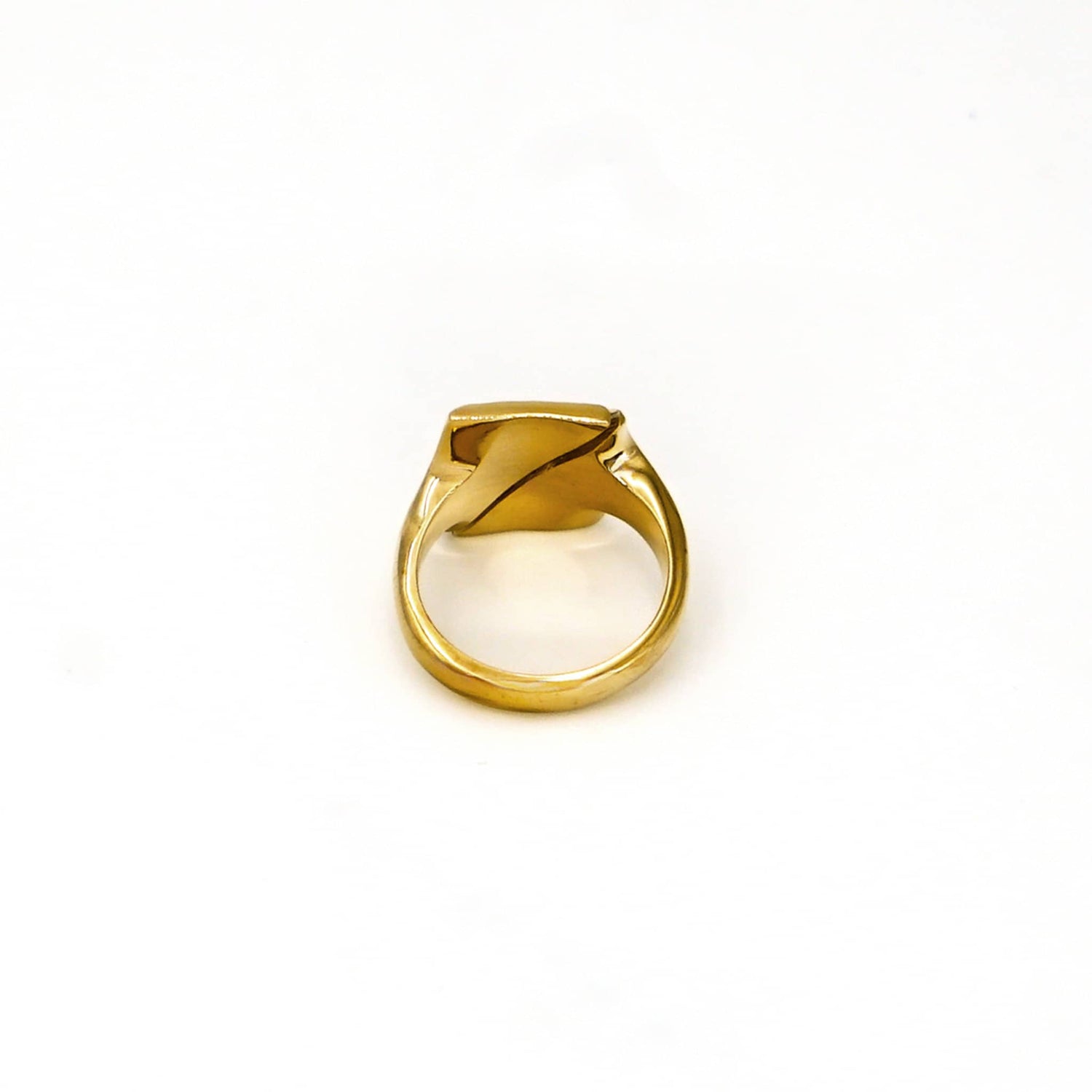Brass Adjustable Open Signet Ring - Athi