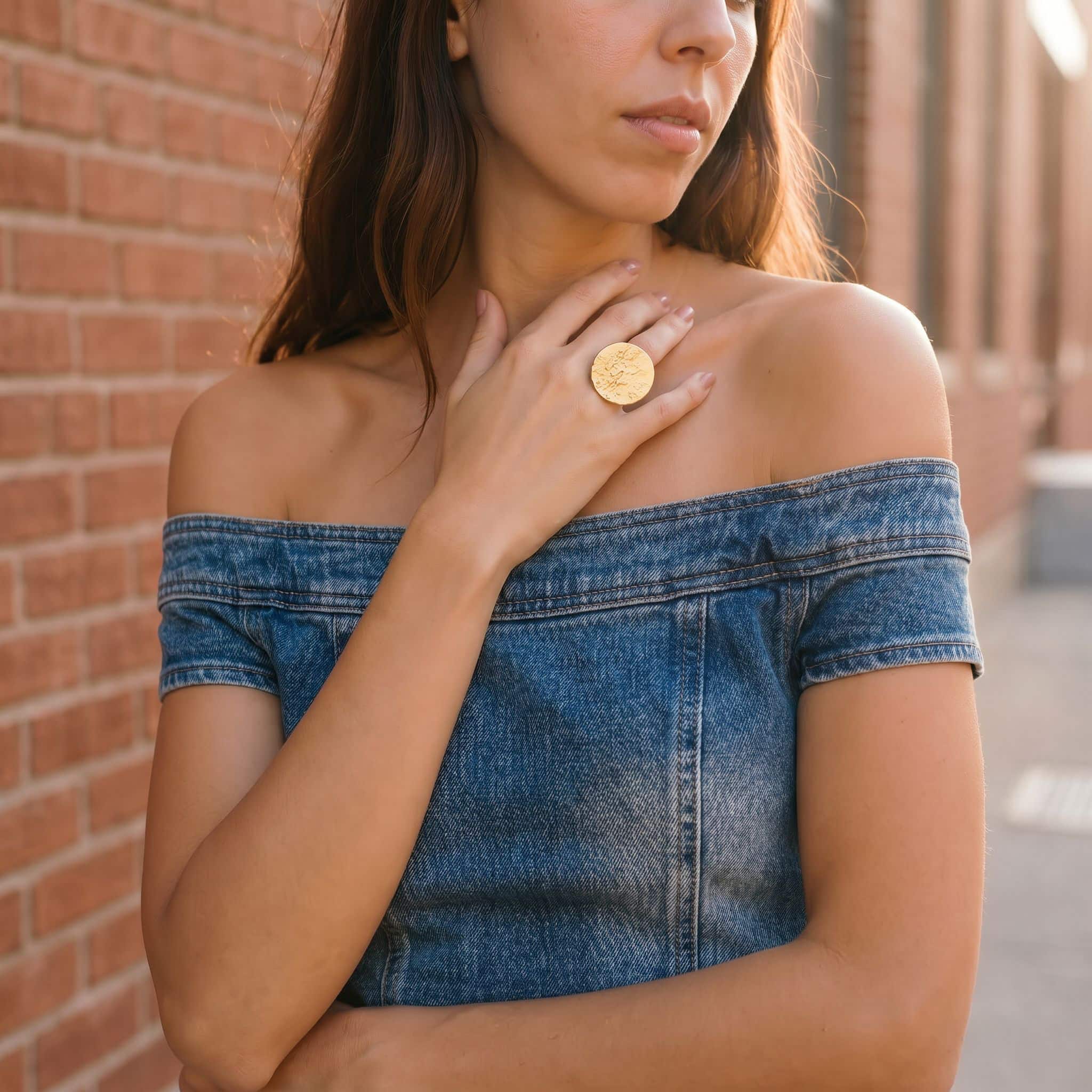 Large Disc Statement Ring | Mwanzo Ecodunia