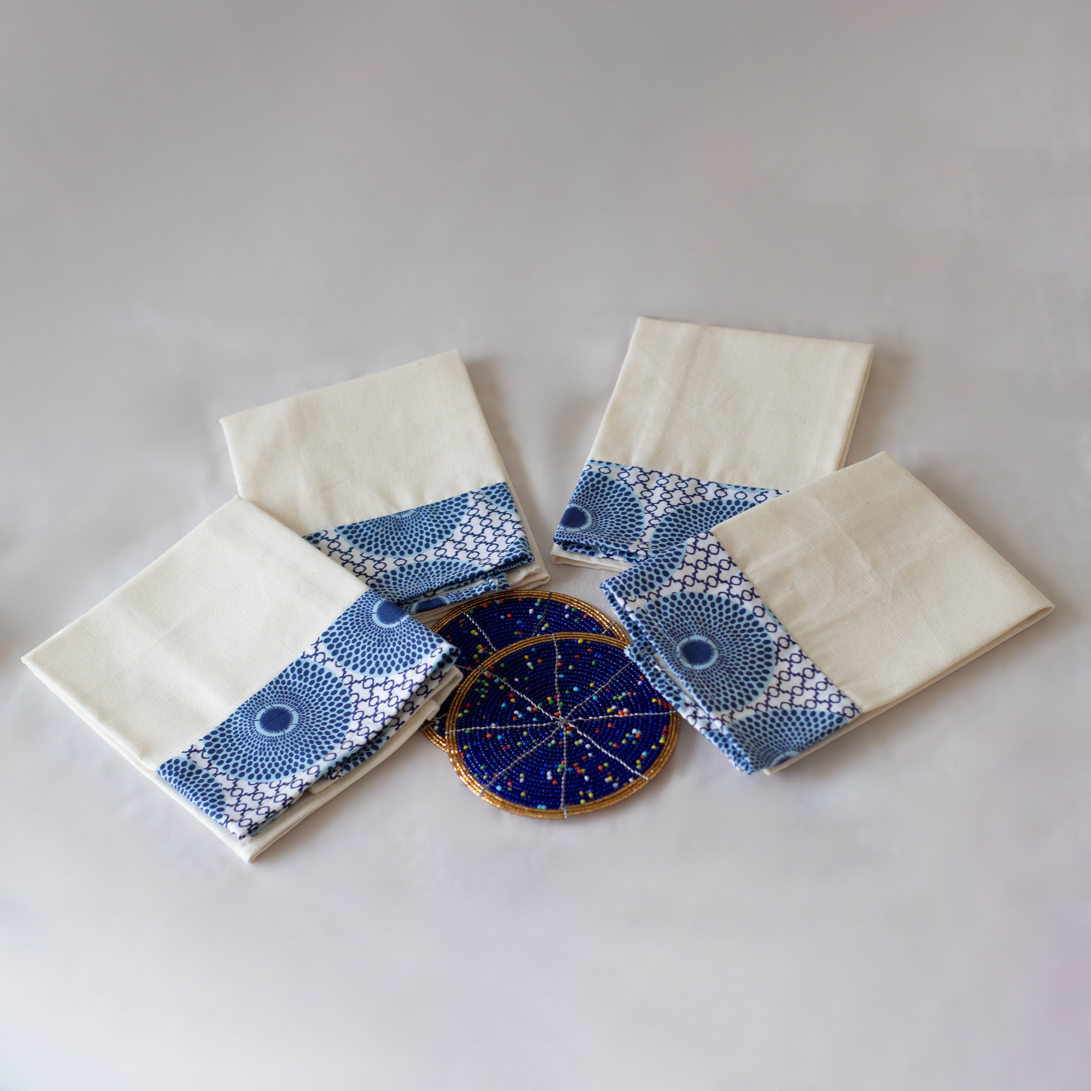 Kitenge Fabric Cotton Cloth Napkins – Handmade African Print Table Napkins