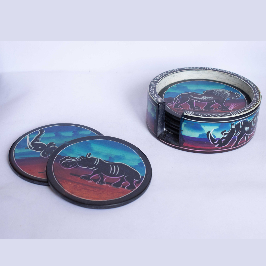 Handmade Coasters - Animals Drawn