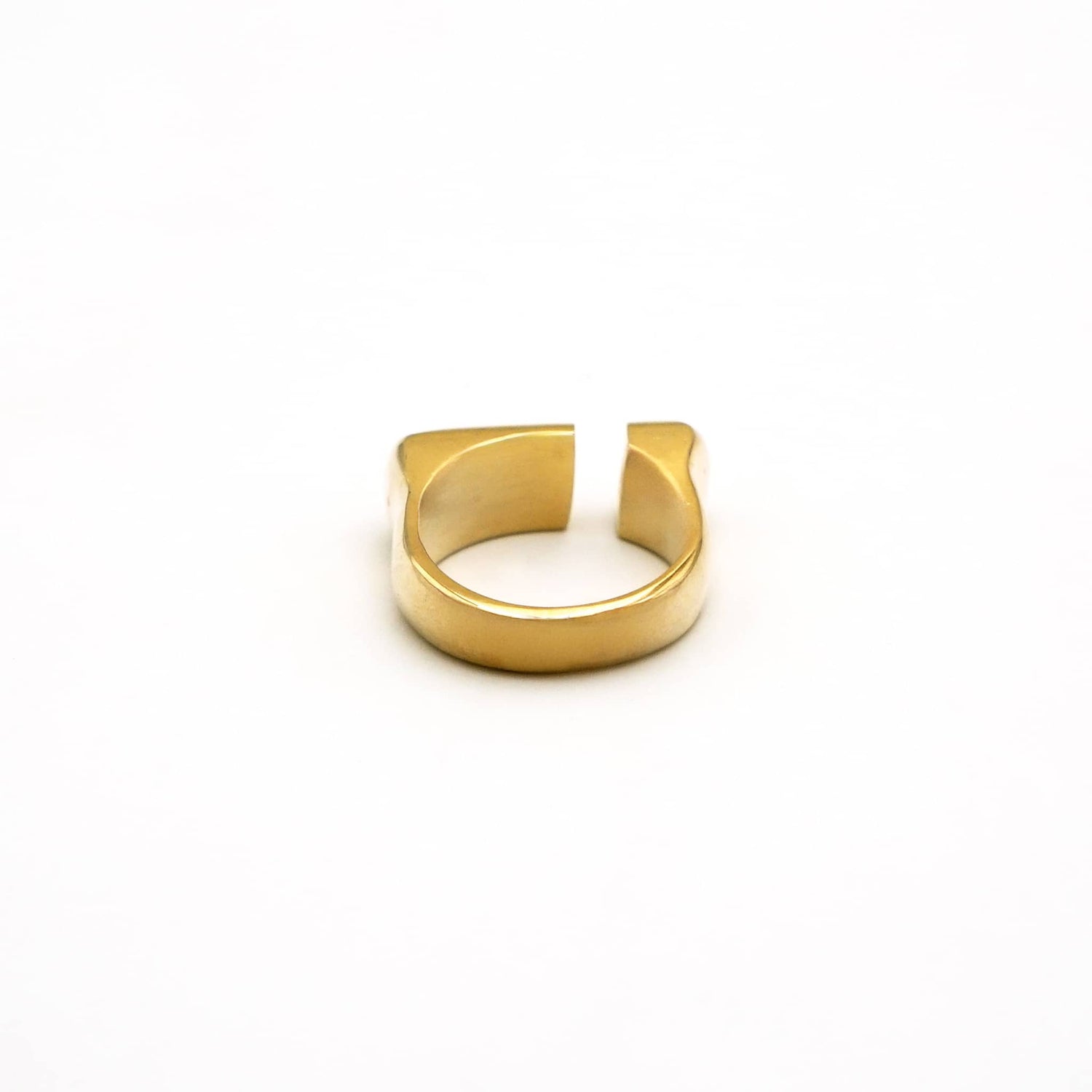 Anga Adjustable Initial Signet Ring