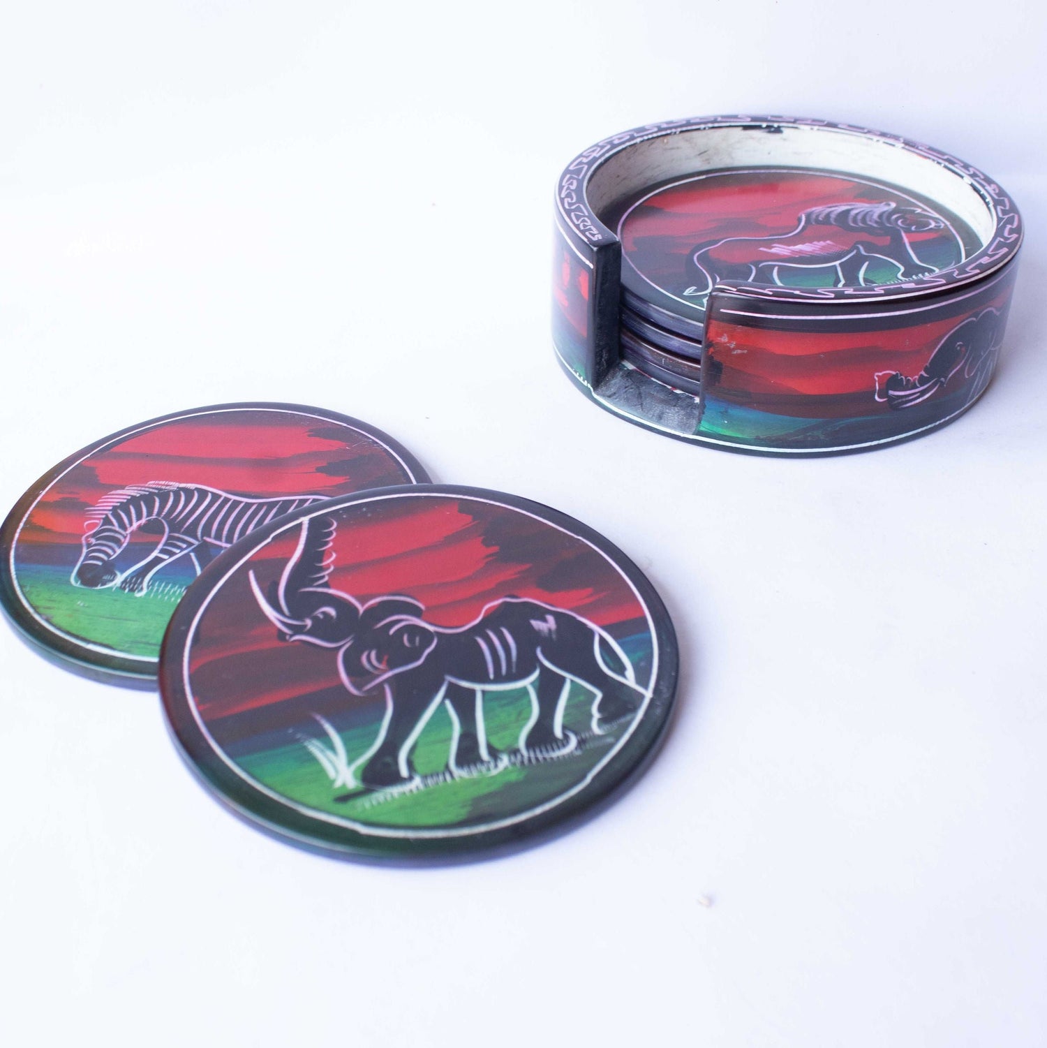 Handmade Coasters - Animals Drawn