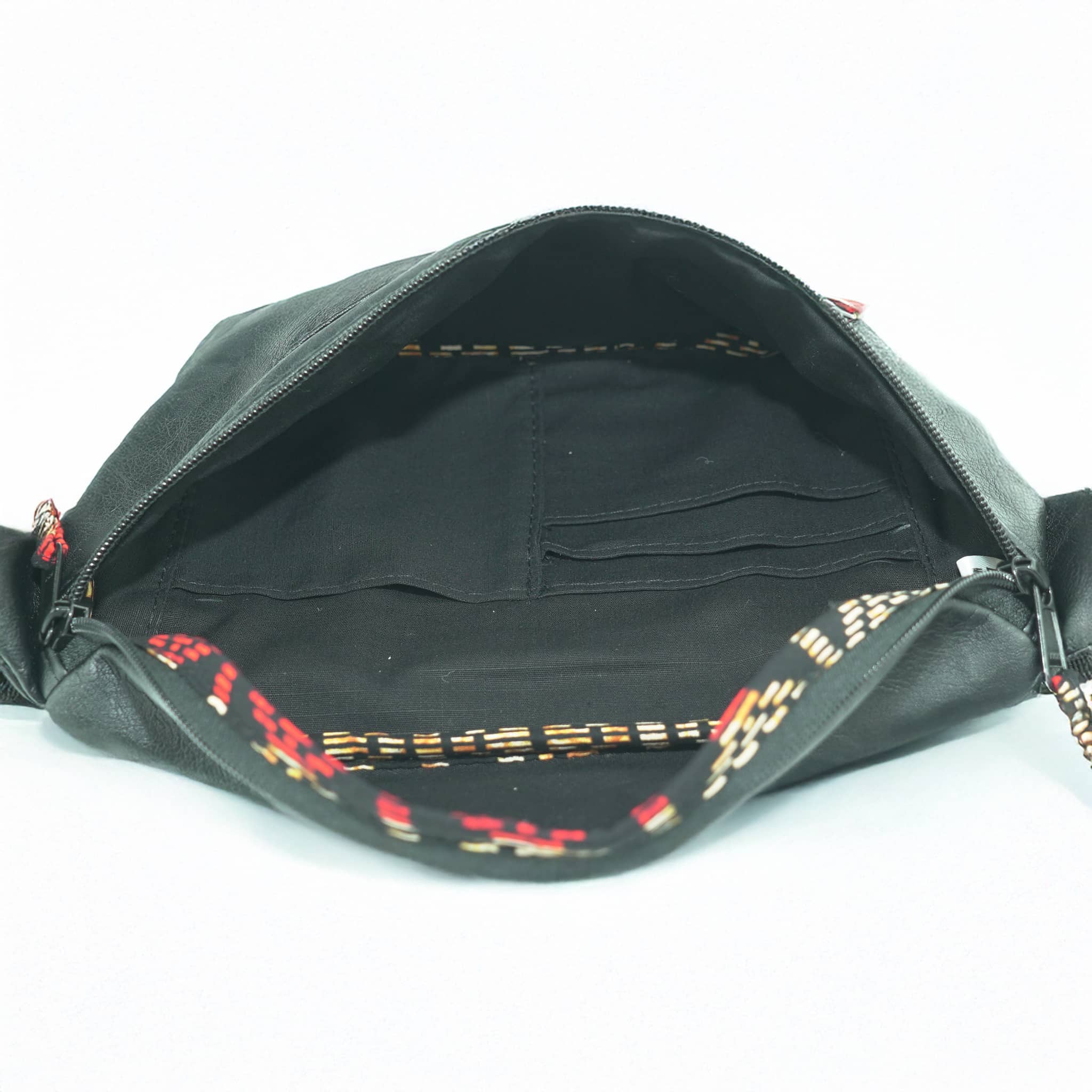 Black Vegan Crossbody Fanny Pack
