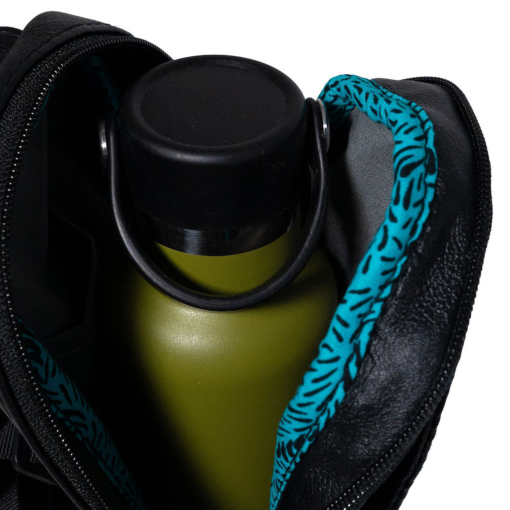 Buru black vegan leather crossbody sling bag
