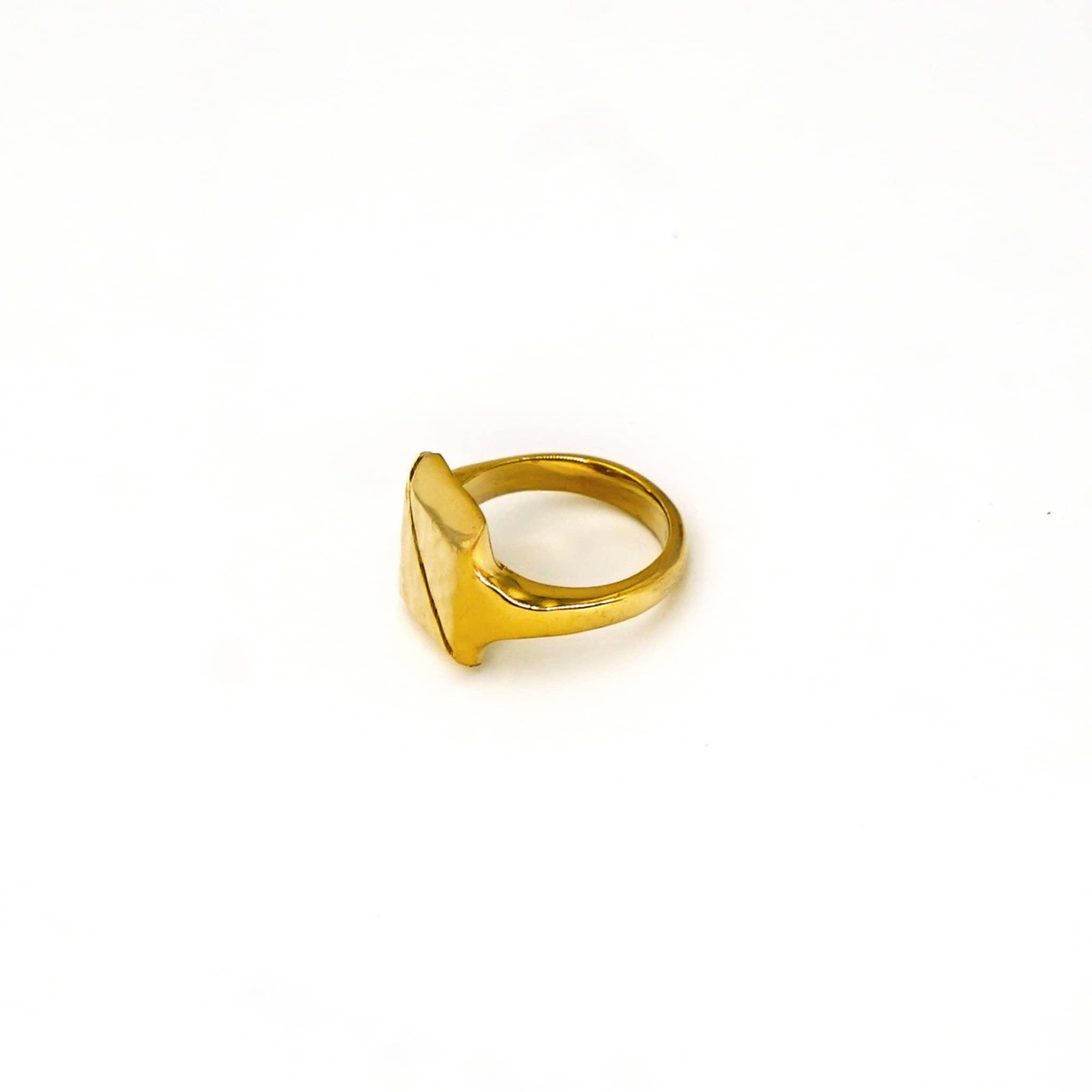 Brass Adjustable Open Signet Ring - Athi