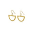 Brass Hollow Semi Circle Earrings for Men and Women - Jano