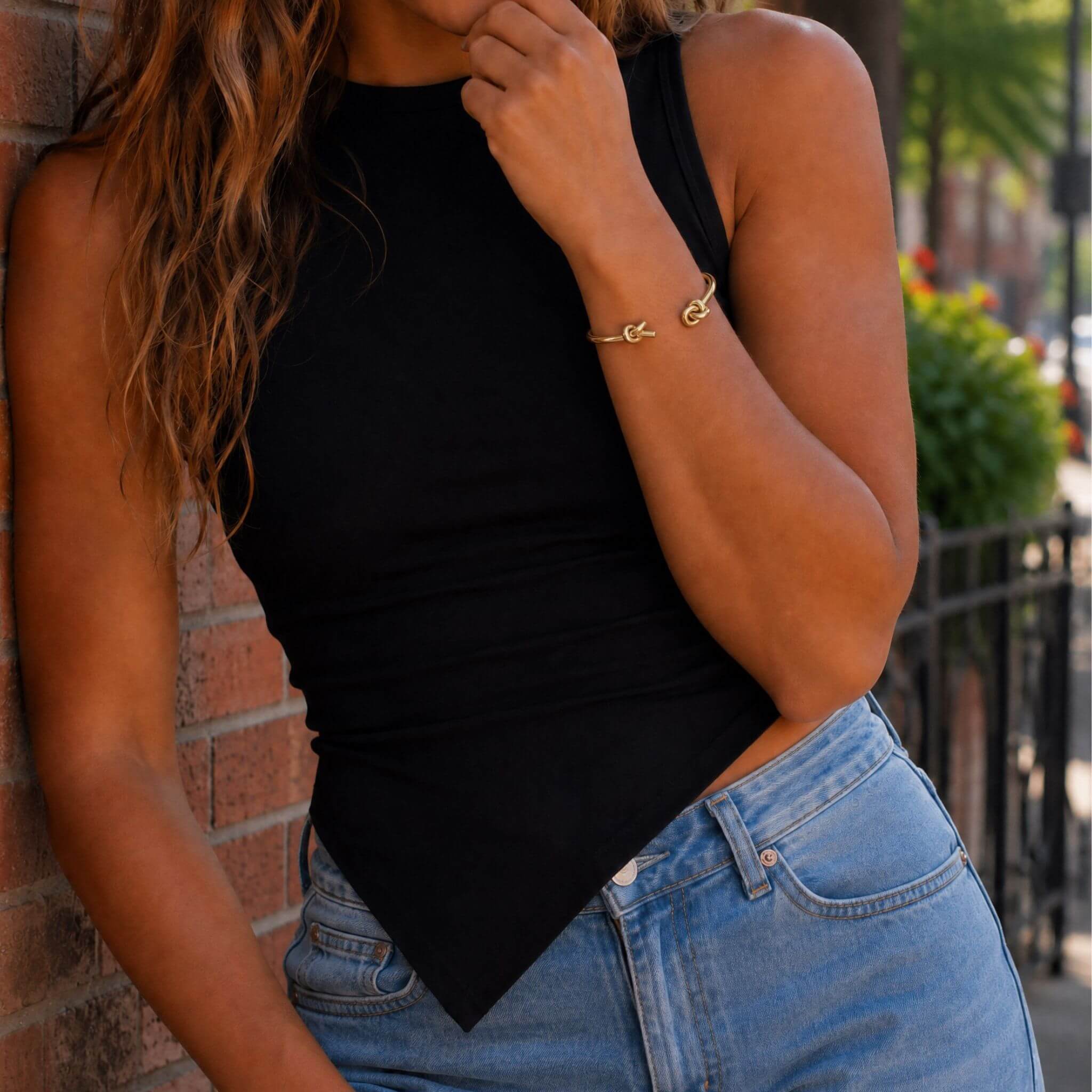 Double Knot Brass Cuff Bracelet | Mji - EcoDunia