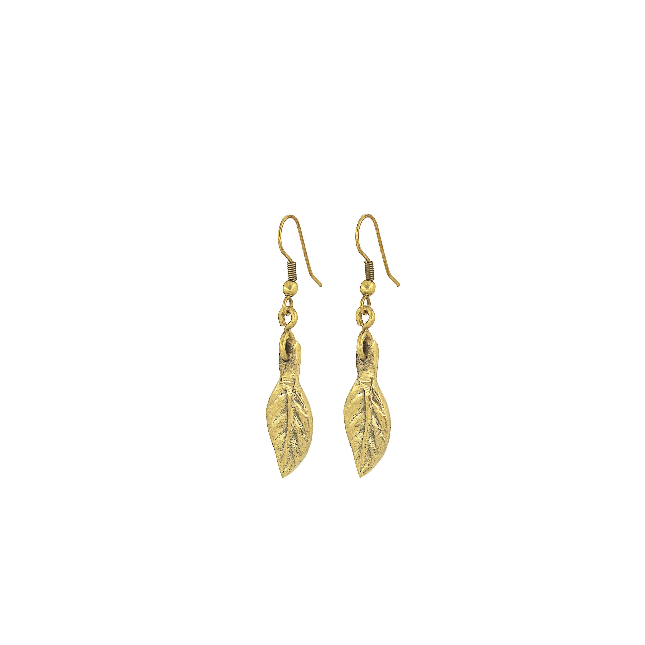 Brass Palm Leaf Earrings for Women - Tawi