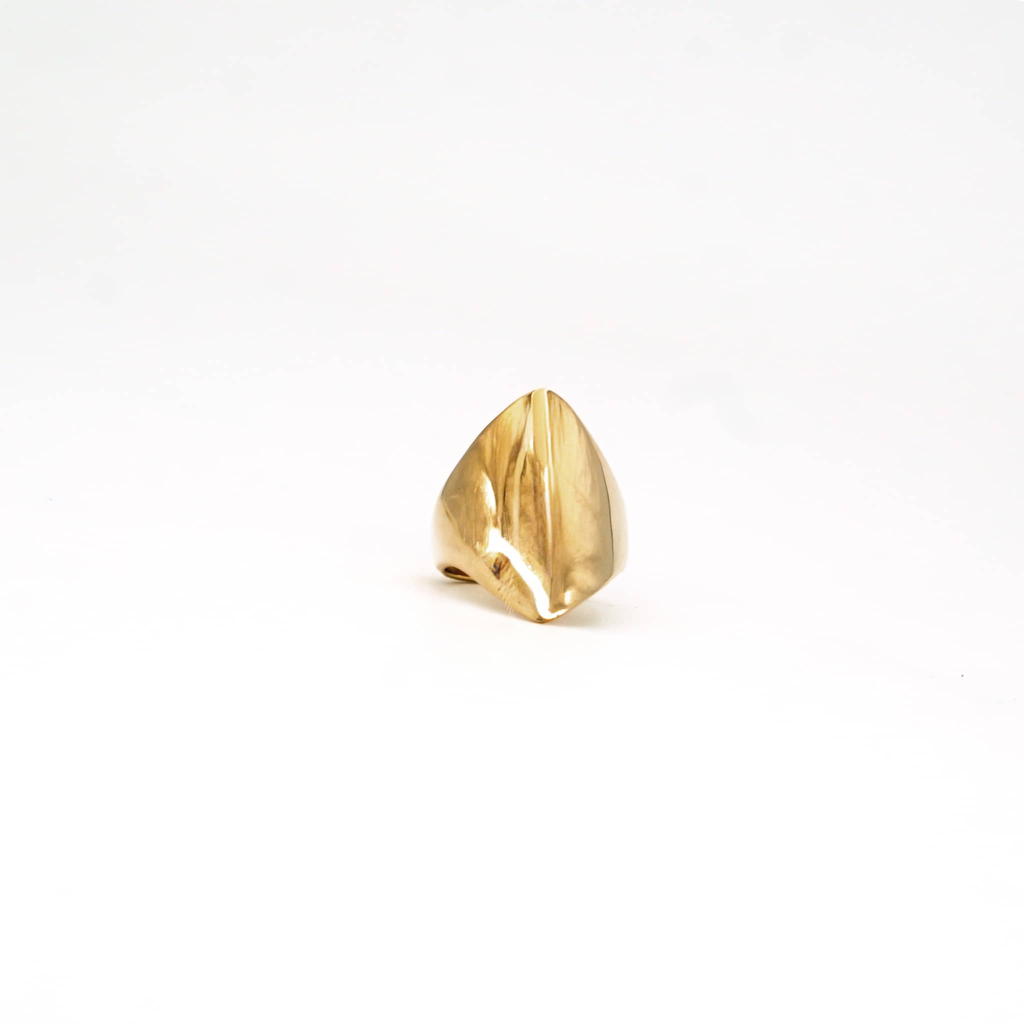 Tunu Adjustable Brass Statement Ring for Women Ecodunia