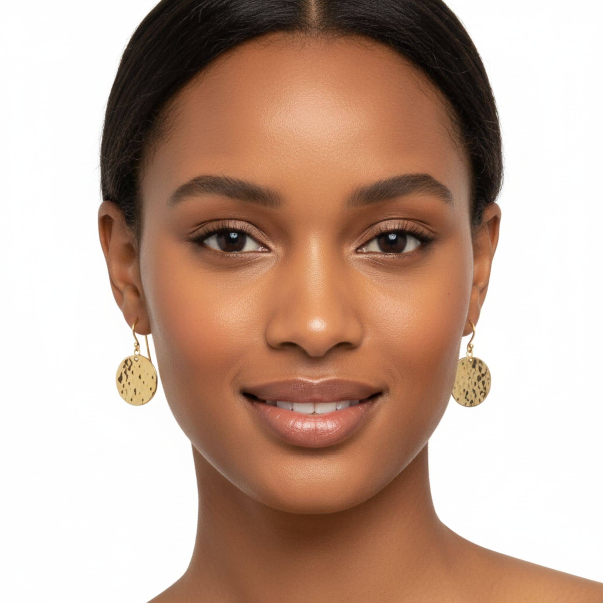 Brass Drop Stud Earrings for Men and Women - Njiwa