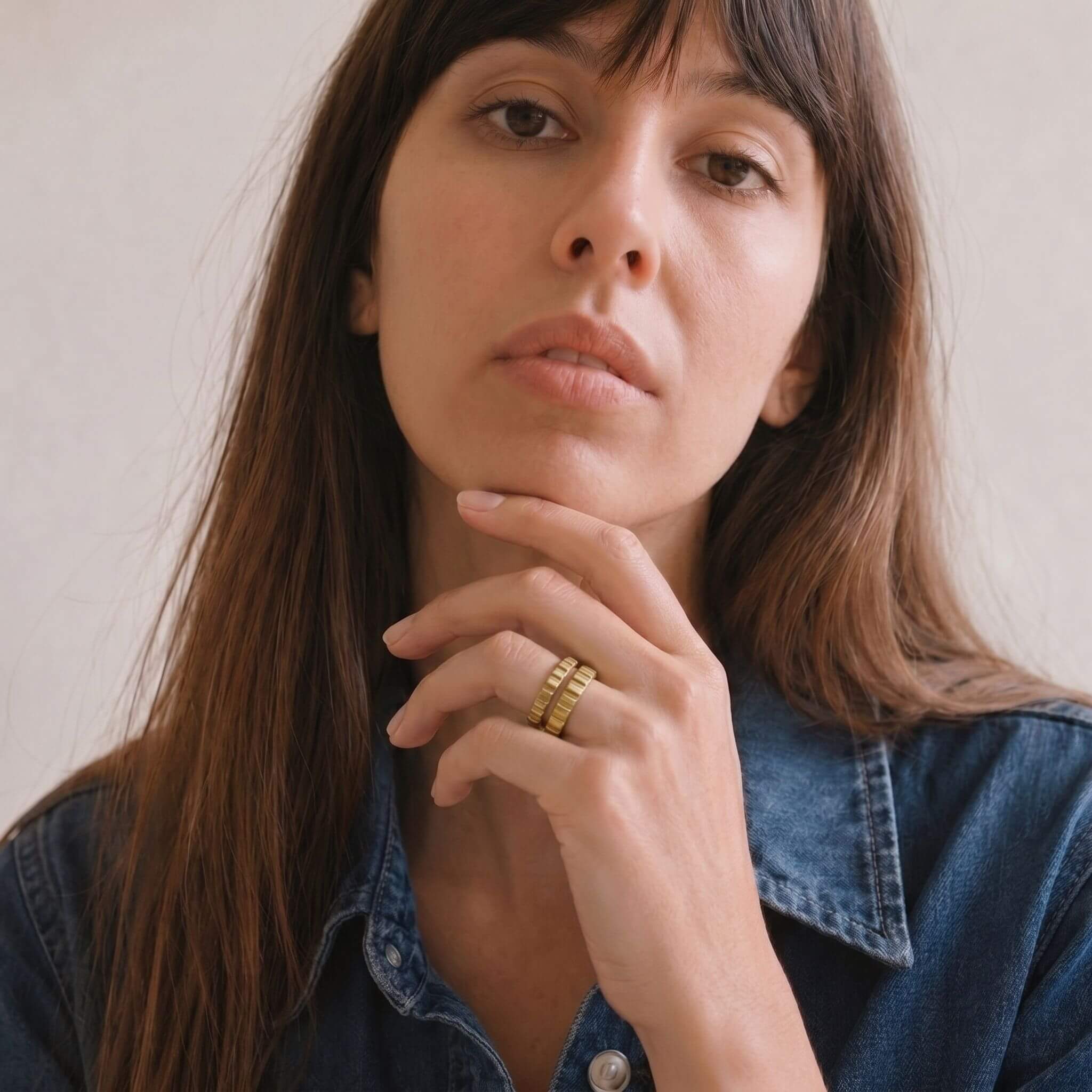 Ribbed Double Band Ring | Matata - EcoDunia