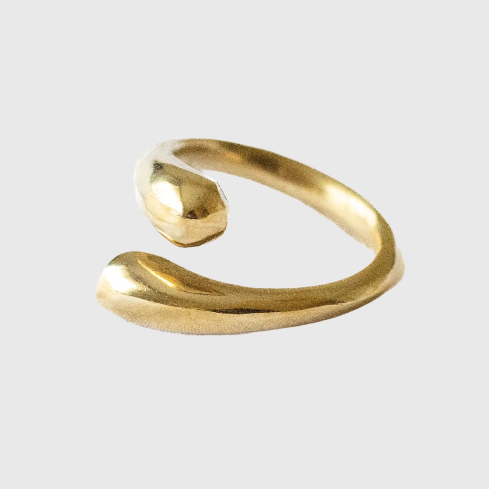 Brass Adjustable Wrap Ring for Men and Women - Sana