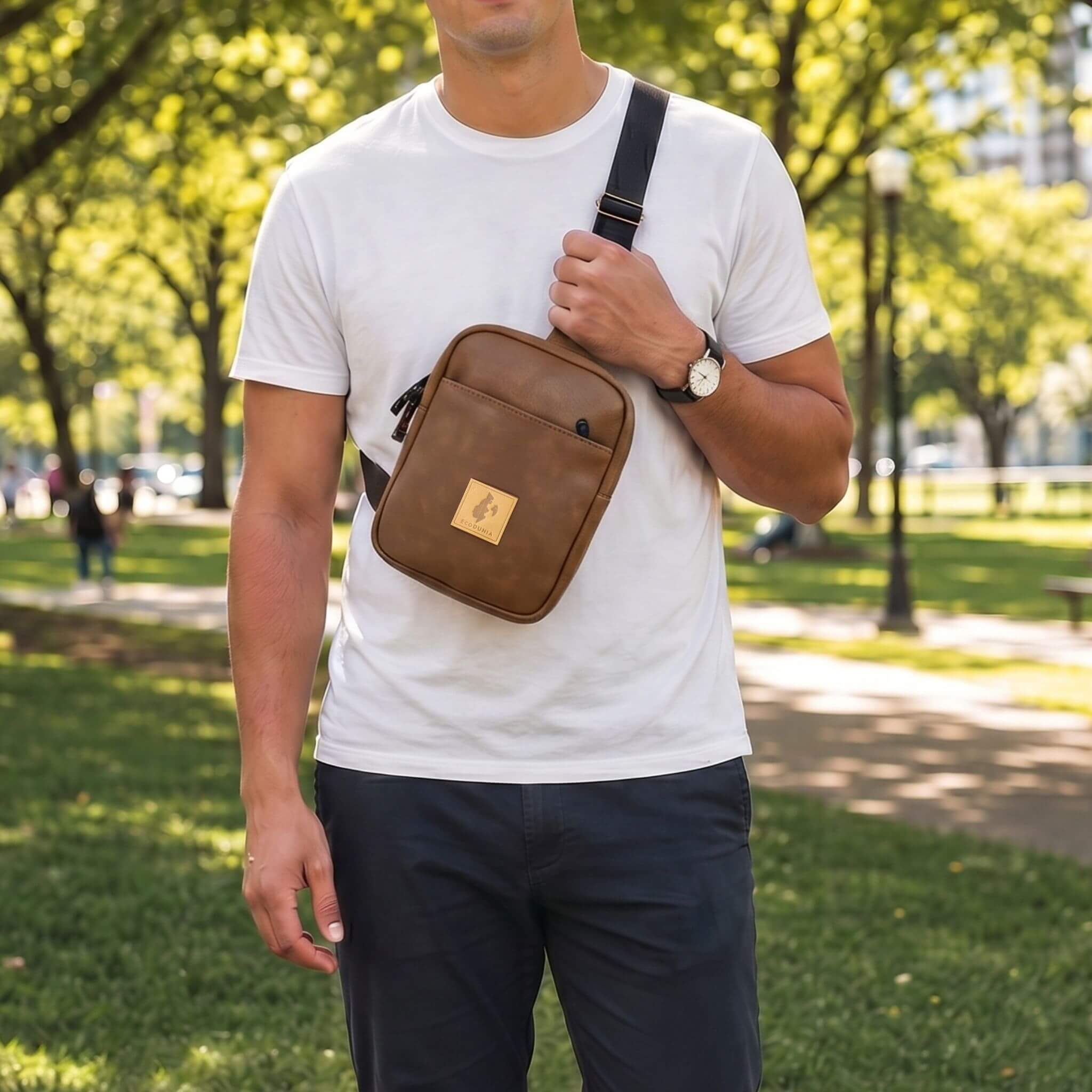 Rozi Vegan Leather Crossbody Bag 2L - EcoDunia