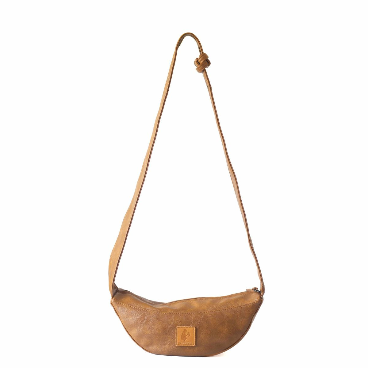 Half Moon Vegan Leather Crossbody Bag