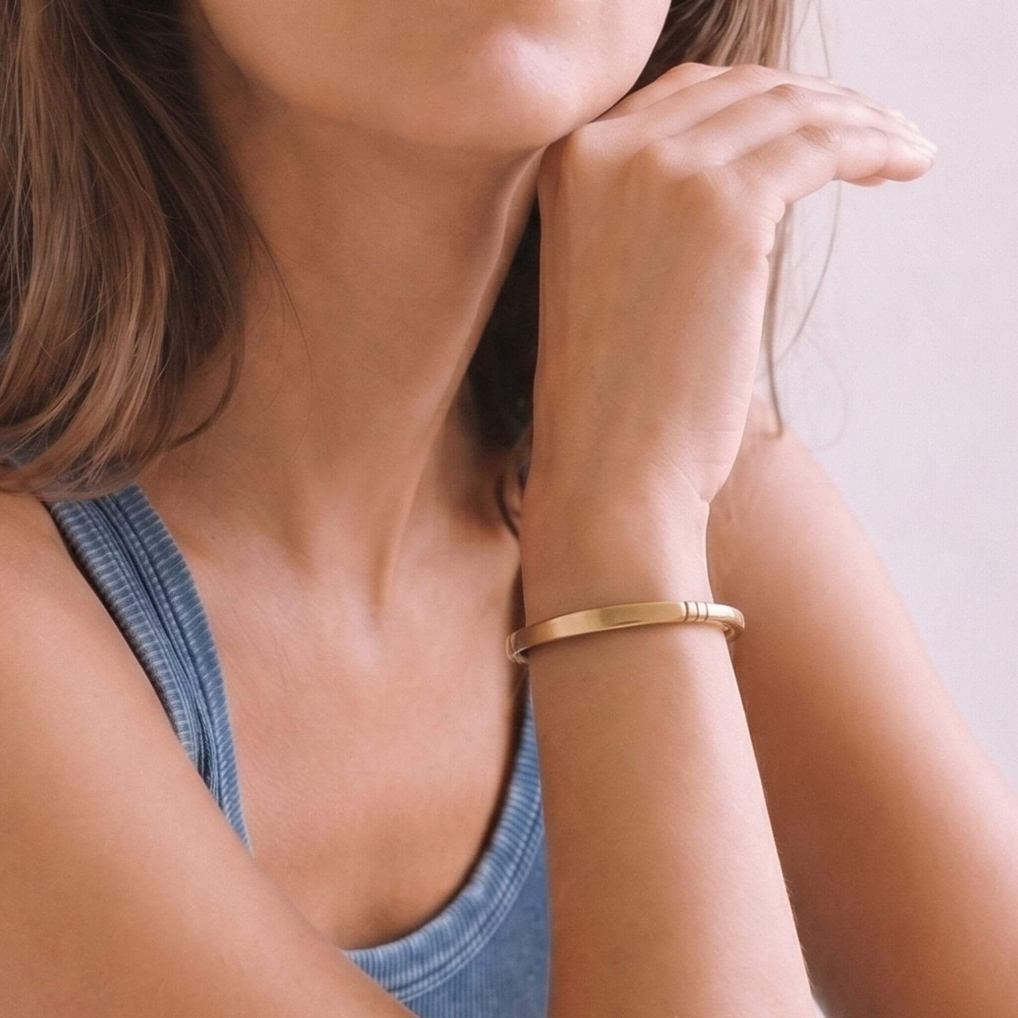 C-Shaped Brass Cuff Bracelet | Dhahabu - Ecodunia