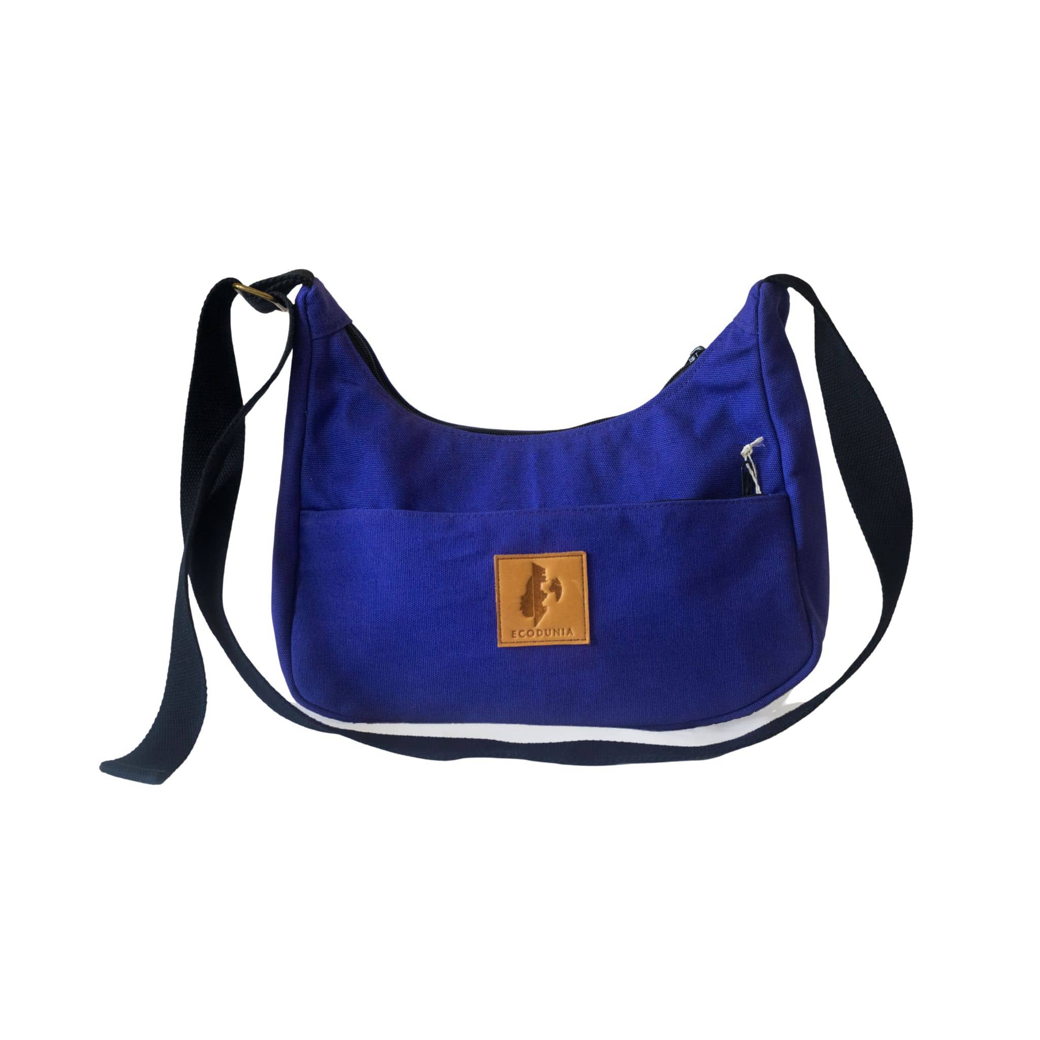 Purple Crossbody Crescent Bag - Canvas Shoulder Bag for Women