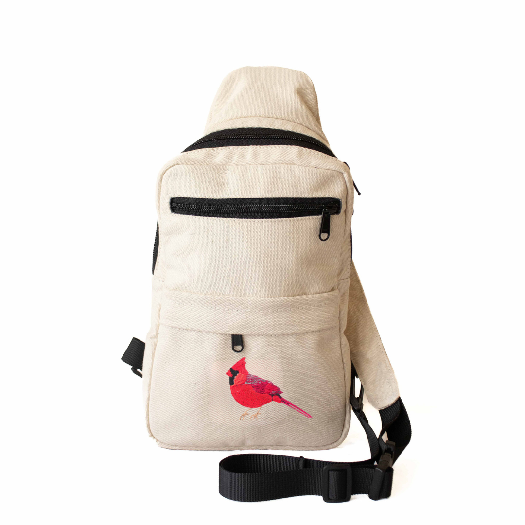 Cardinal Umoja natural canvas travel sling bag
