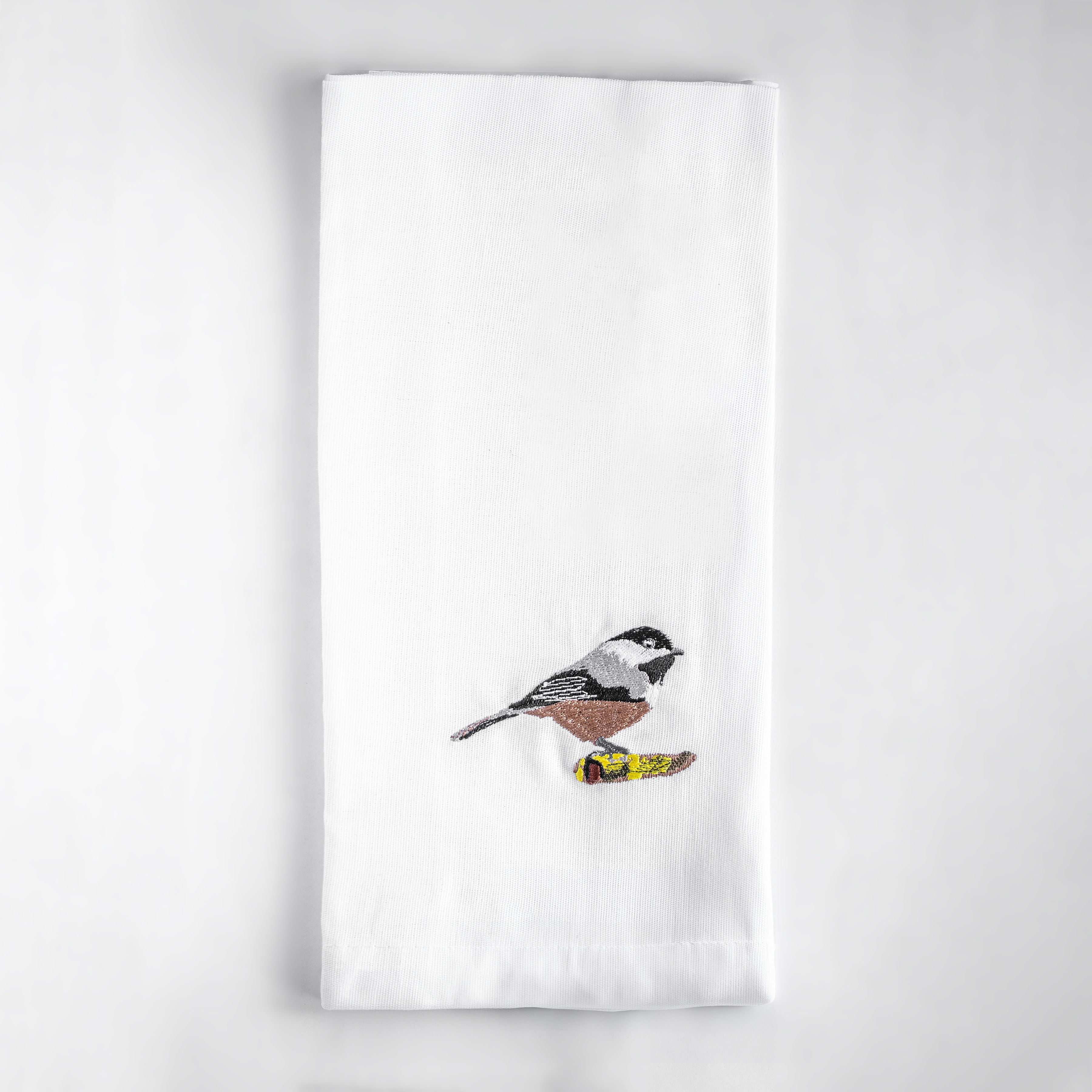 100% Cotton Kitchen Tea Towels with Bird Embroidery
