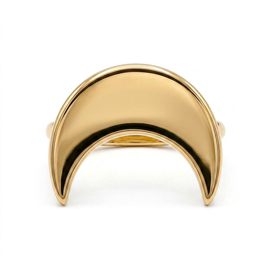 Smooth Crescent Moon Ring | Mwenzi - EcoDunia