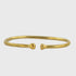 Double Dot Open Cuff Bangle Bracelet in Brass for Women - Zari