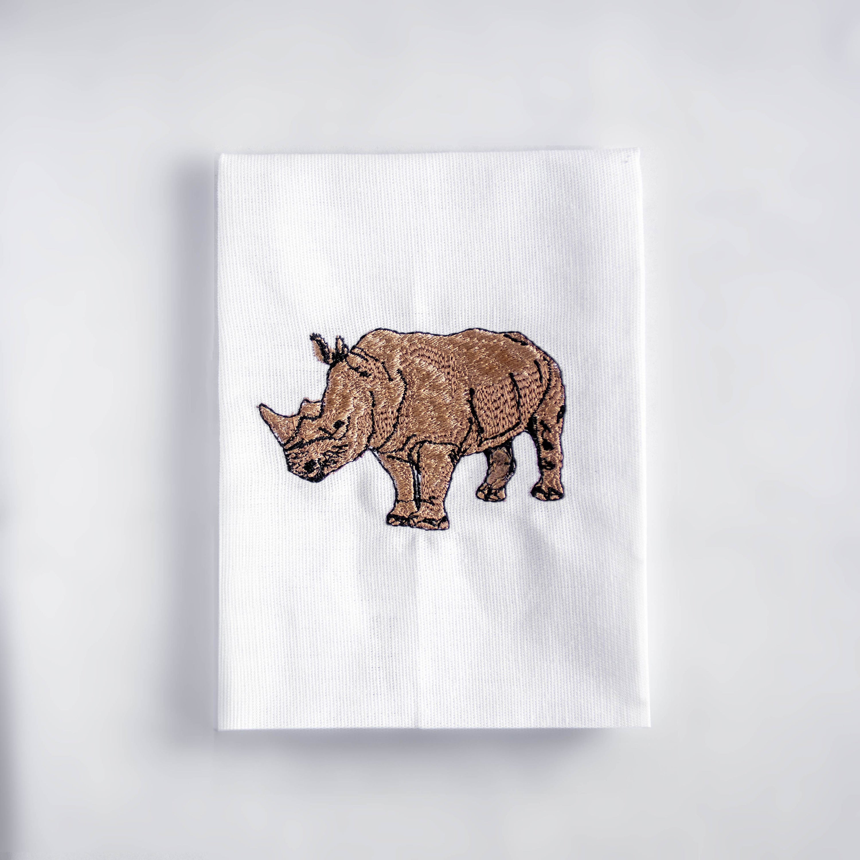 African Wildlife Embroidered Cotton Napkins - Handmade