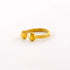 Fina Adjustable Open Brass Ball Ring
