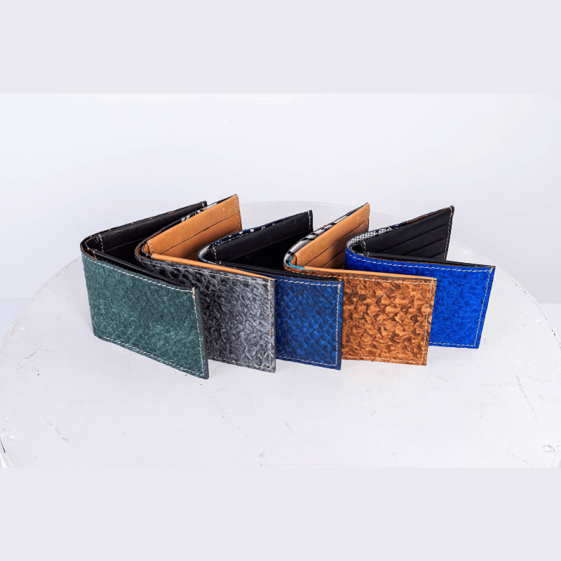 Genuine Slim Fish Wallets - Bifold Fish Leather Wallet