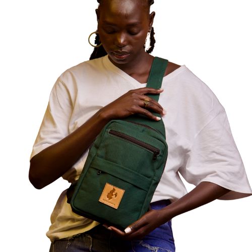 Forest Green Large Crossbody Sling bag for Women and Men