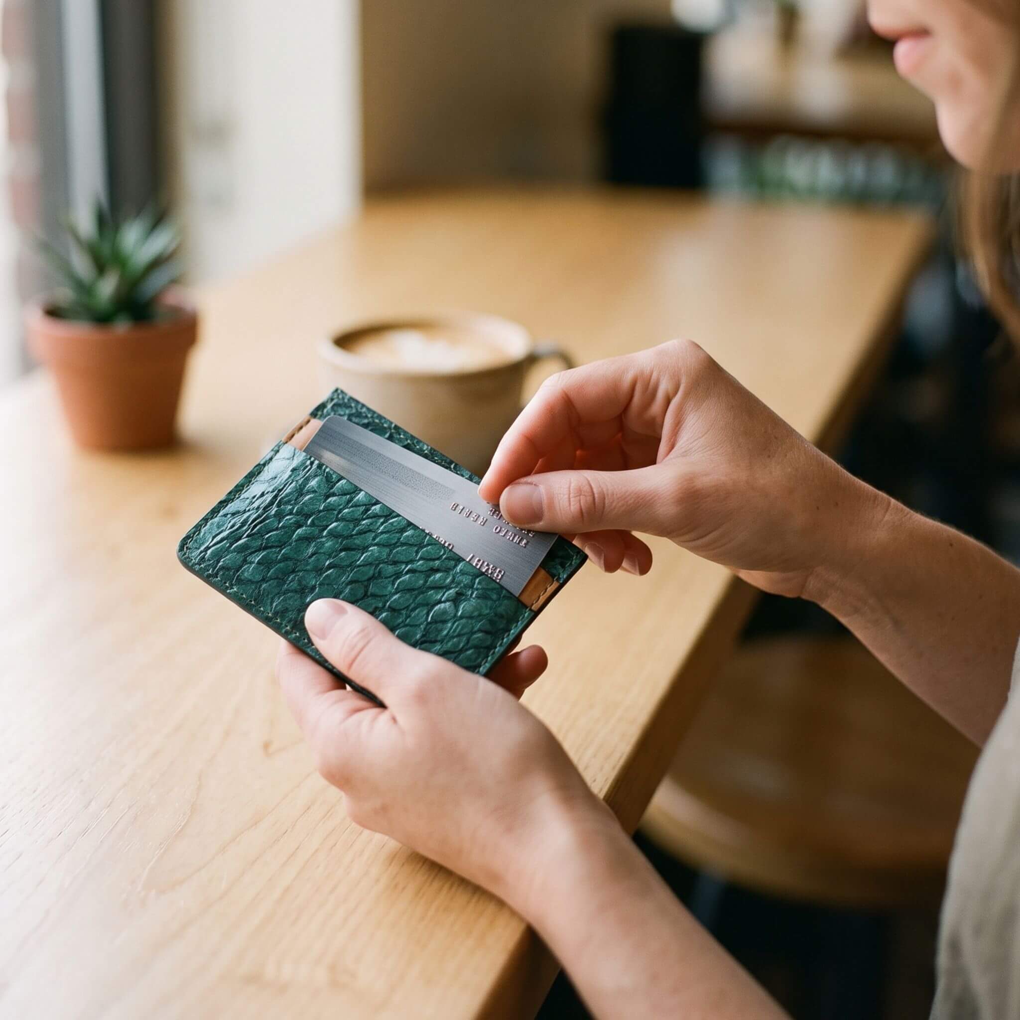 Fish Card Holder Wallet, Unisex Leather Card Case - EcoDunia