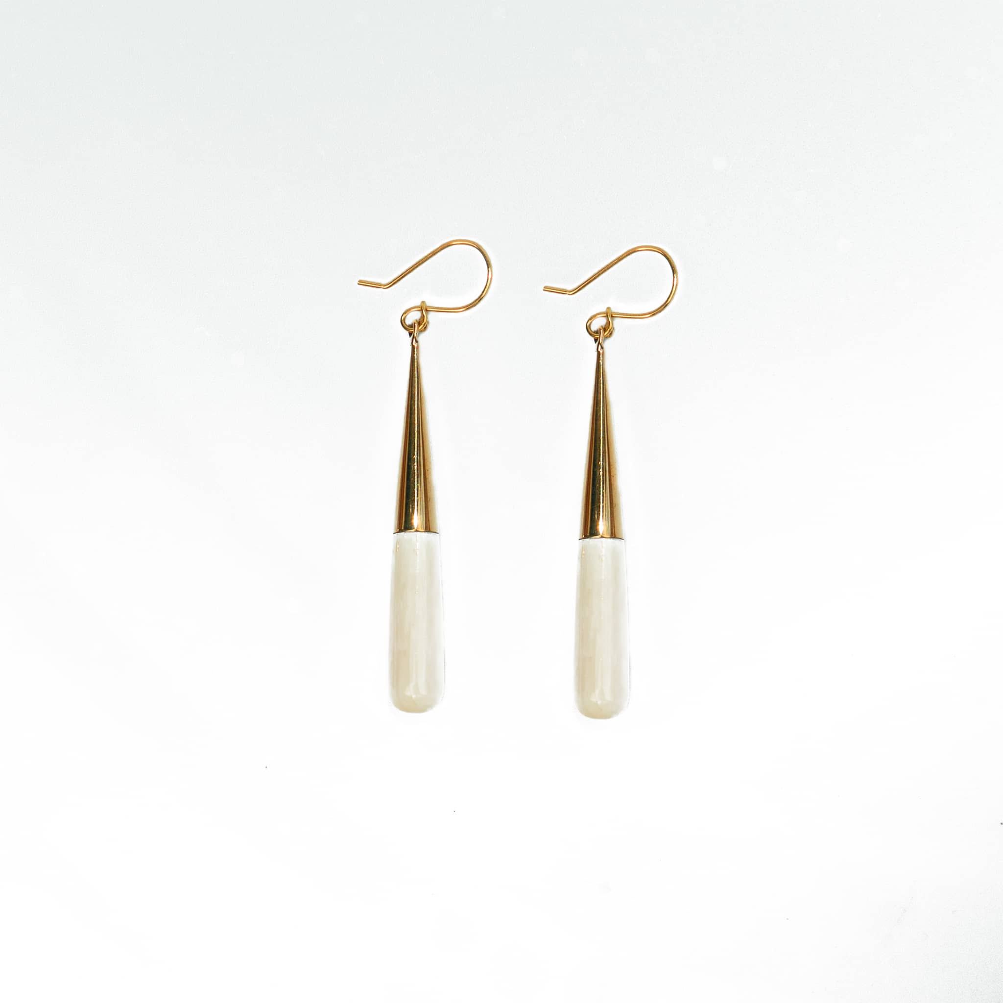 Brass & Horn Teardrop Dangle Earrings | Guru Ecodunia