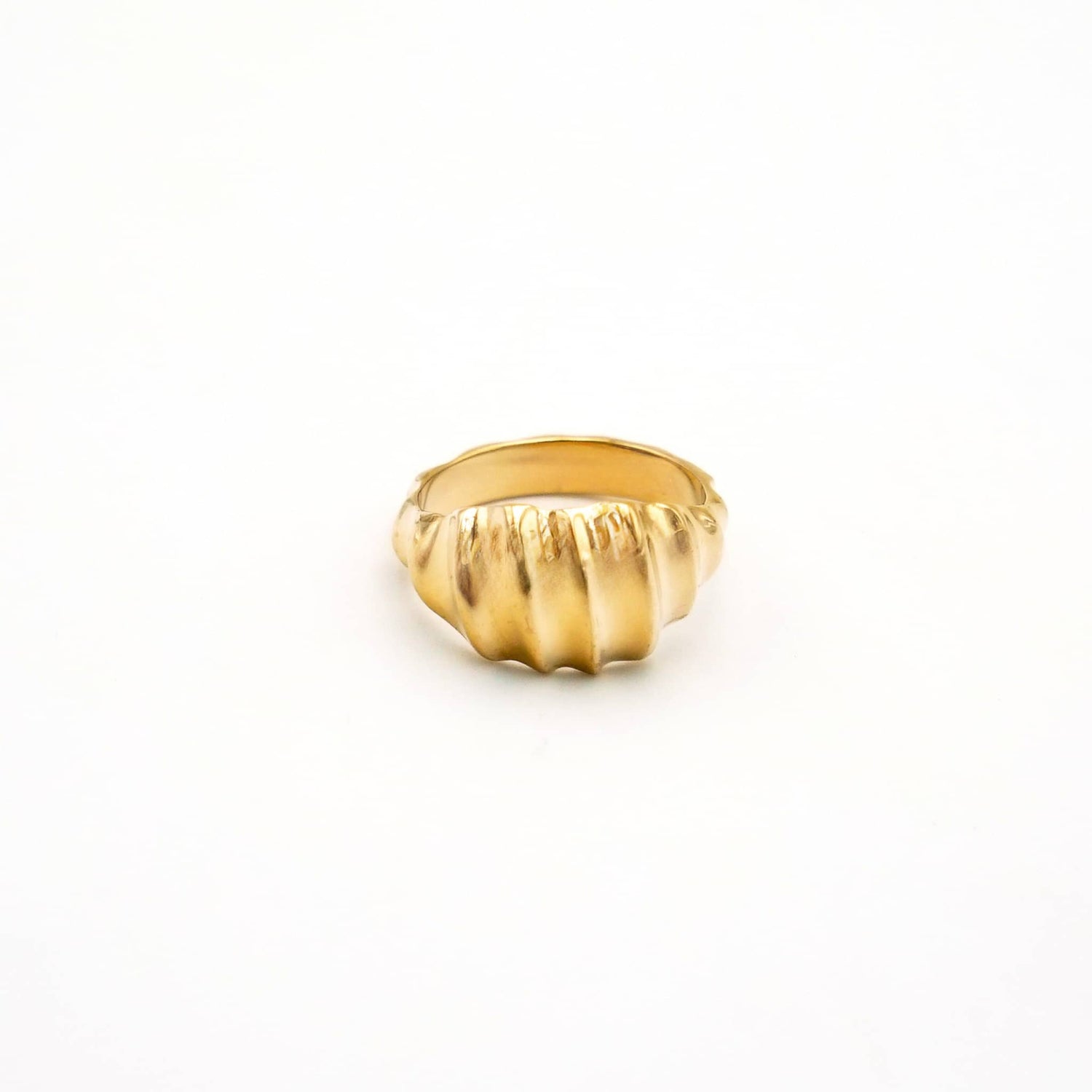 Hali Brass Spiral Ring