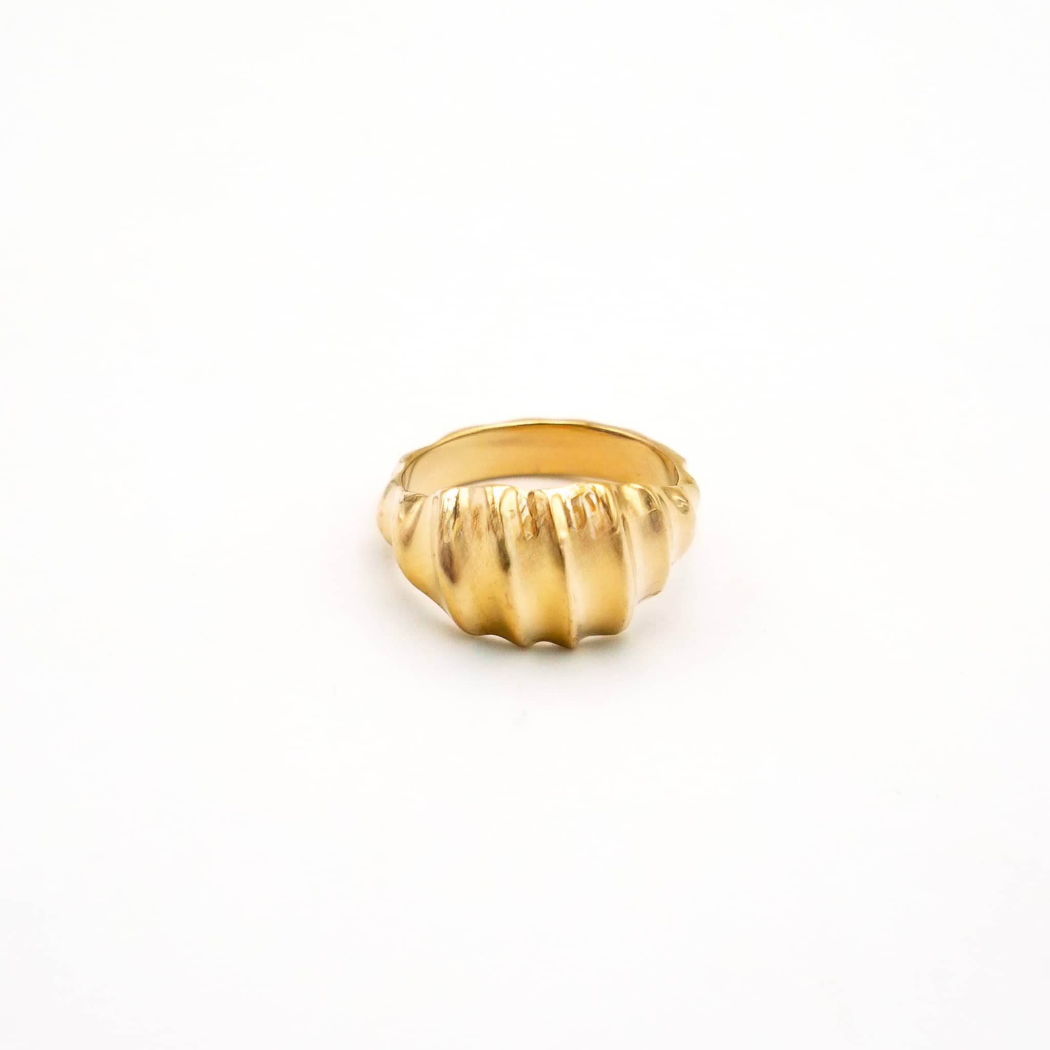 Hali Brass Spiral Ring