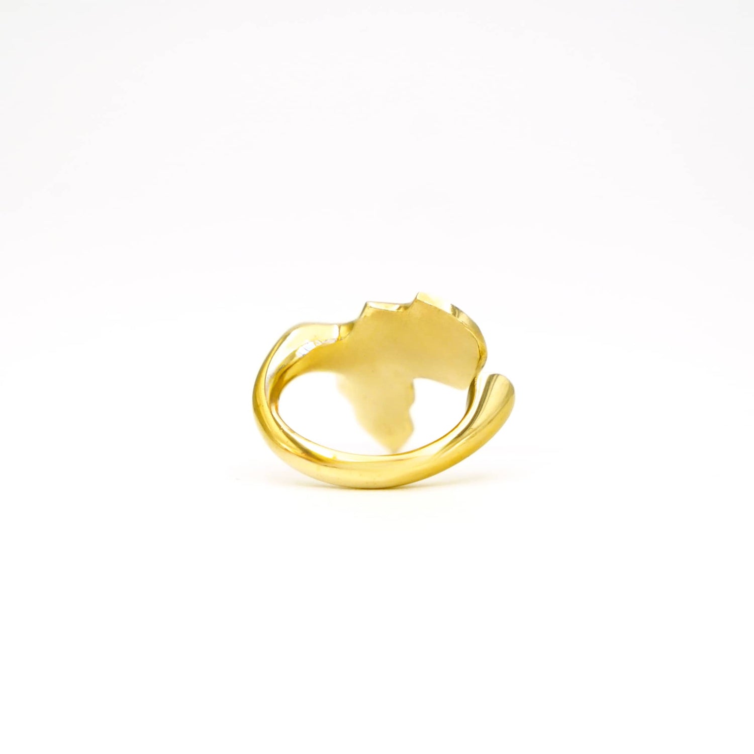 Handmade Adjustable Africa Ring in Brass