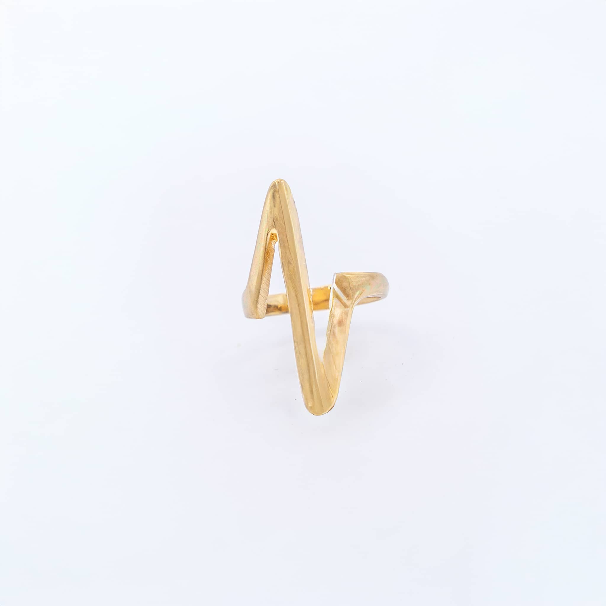 Hema Brass Heartbeat Ring for Women