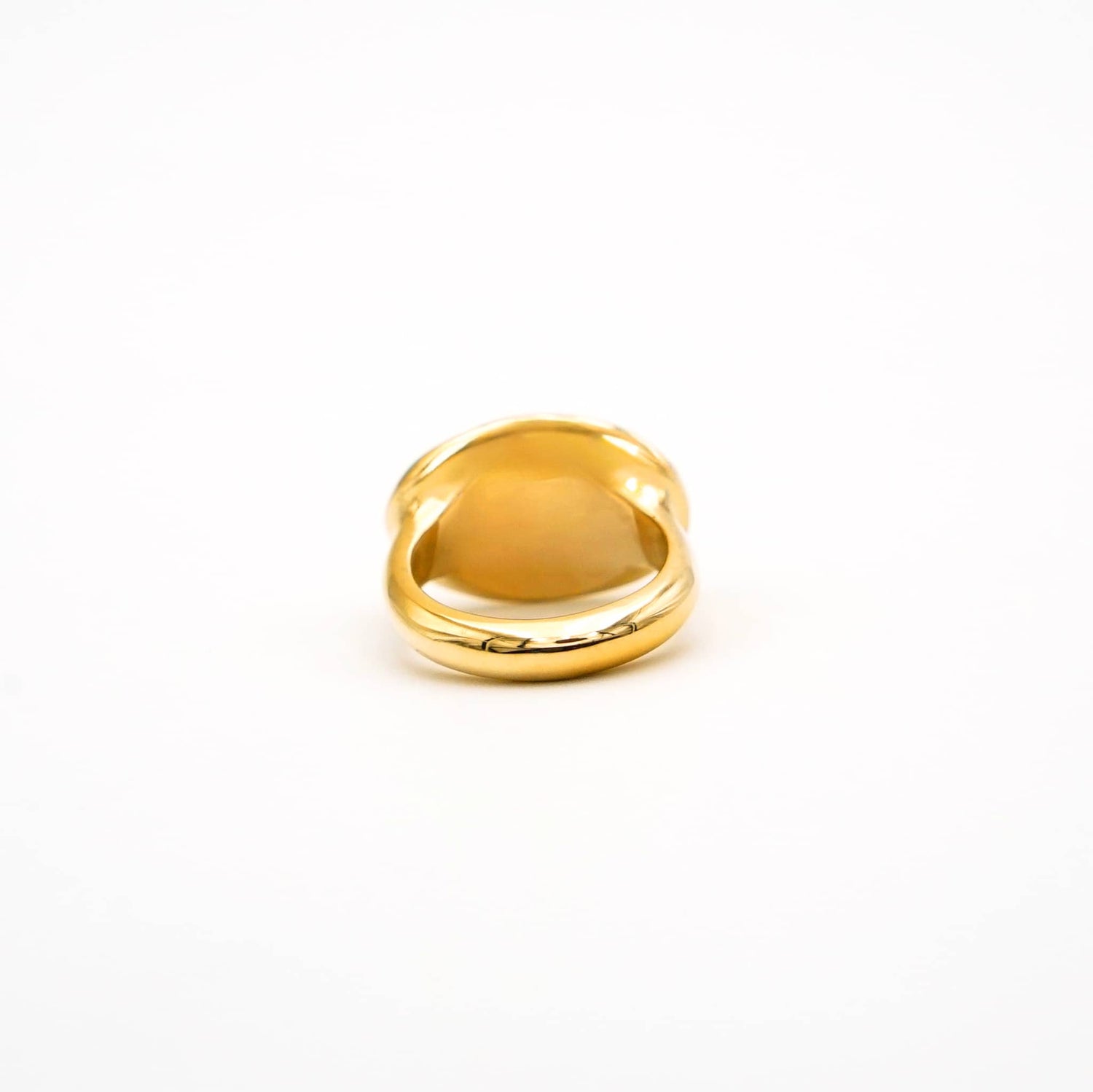 Jube Brass Hammered Dome Ring