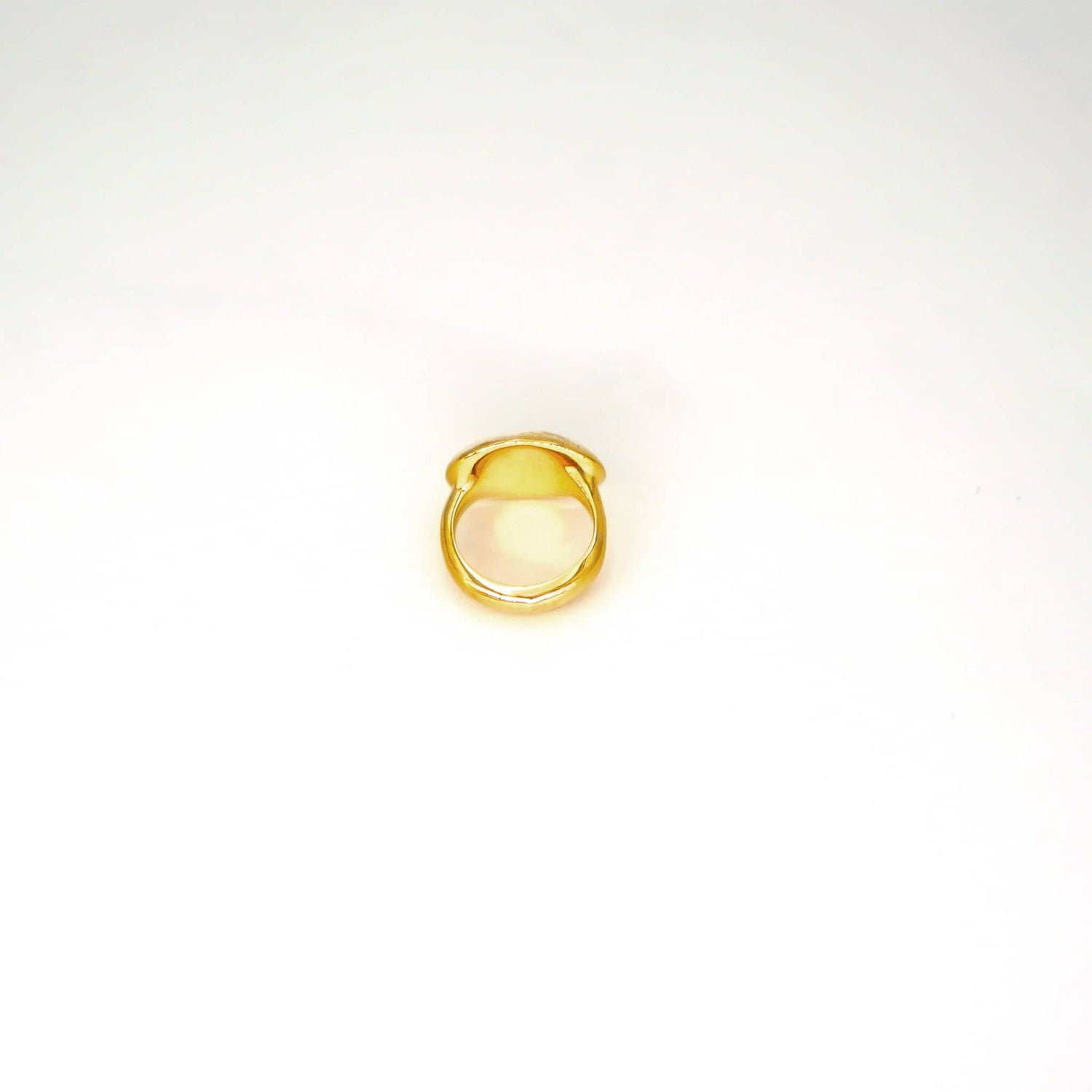 Jube Brass Hammered Dome Ring