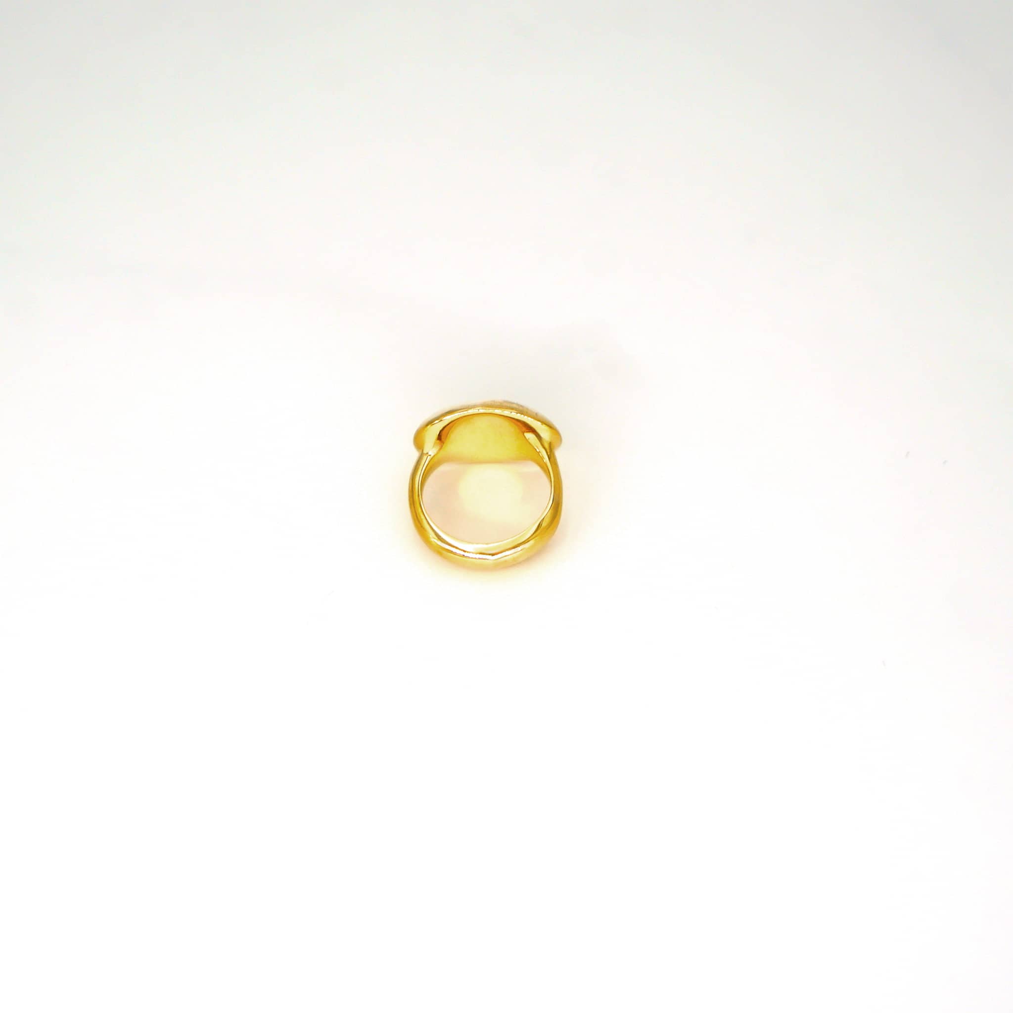 Jube Brass Hammered Dome Ring