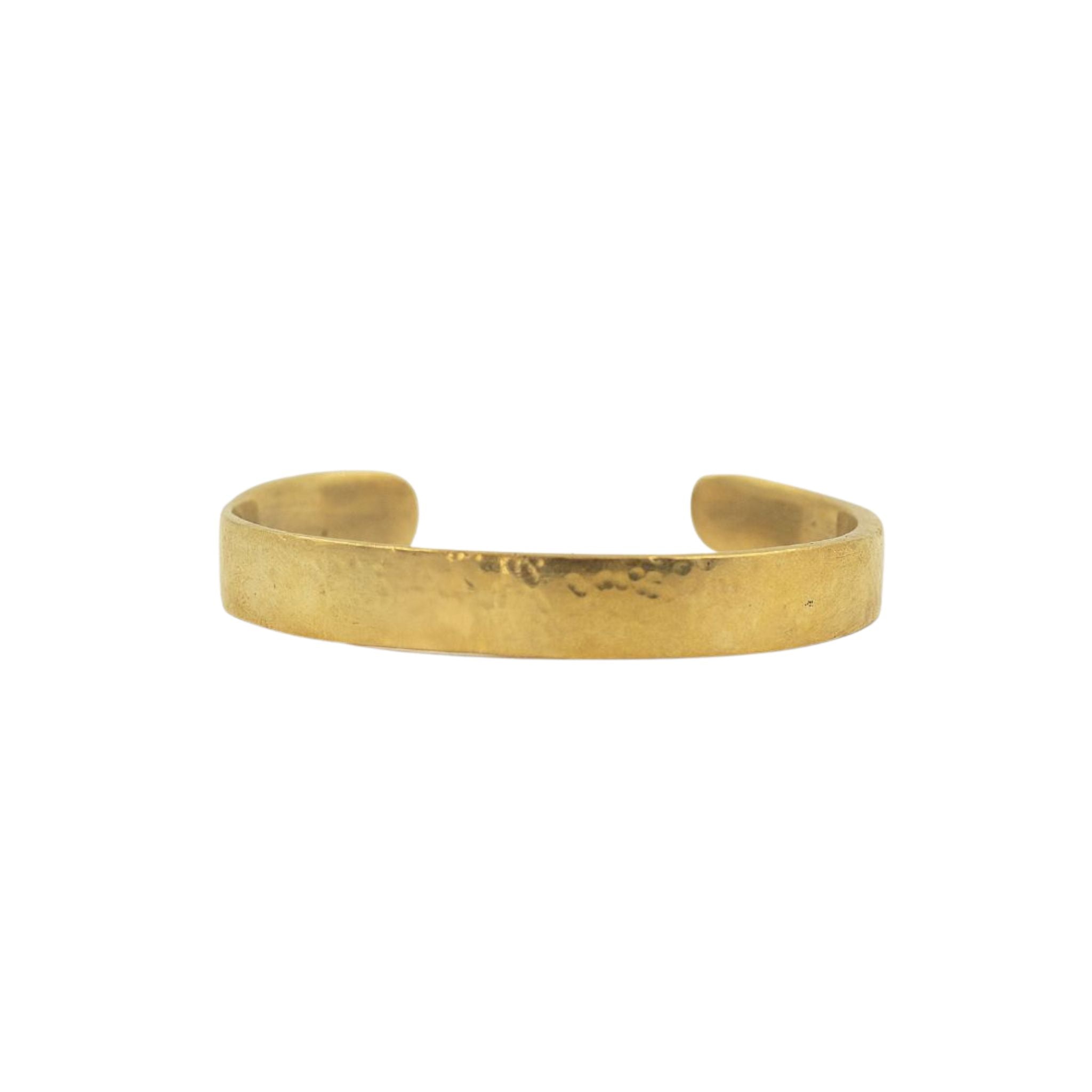 Hammered Wide Brass Cuff Bracelet | Kanga - EcoDunia