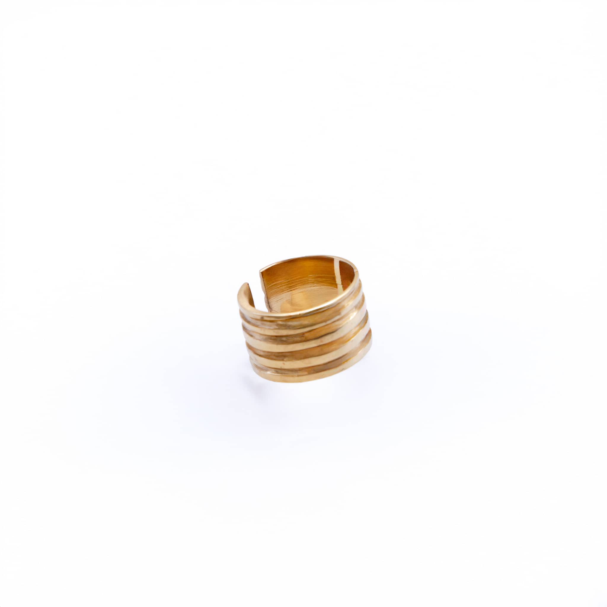 Kumi Brass Cuff Ring for Men and Women