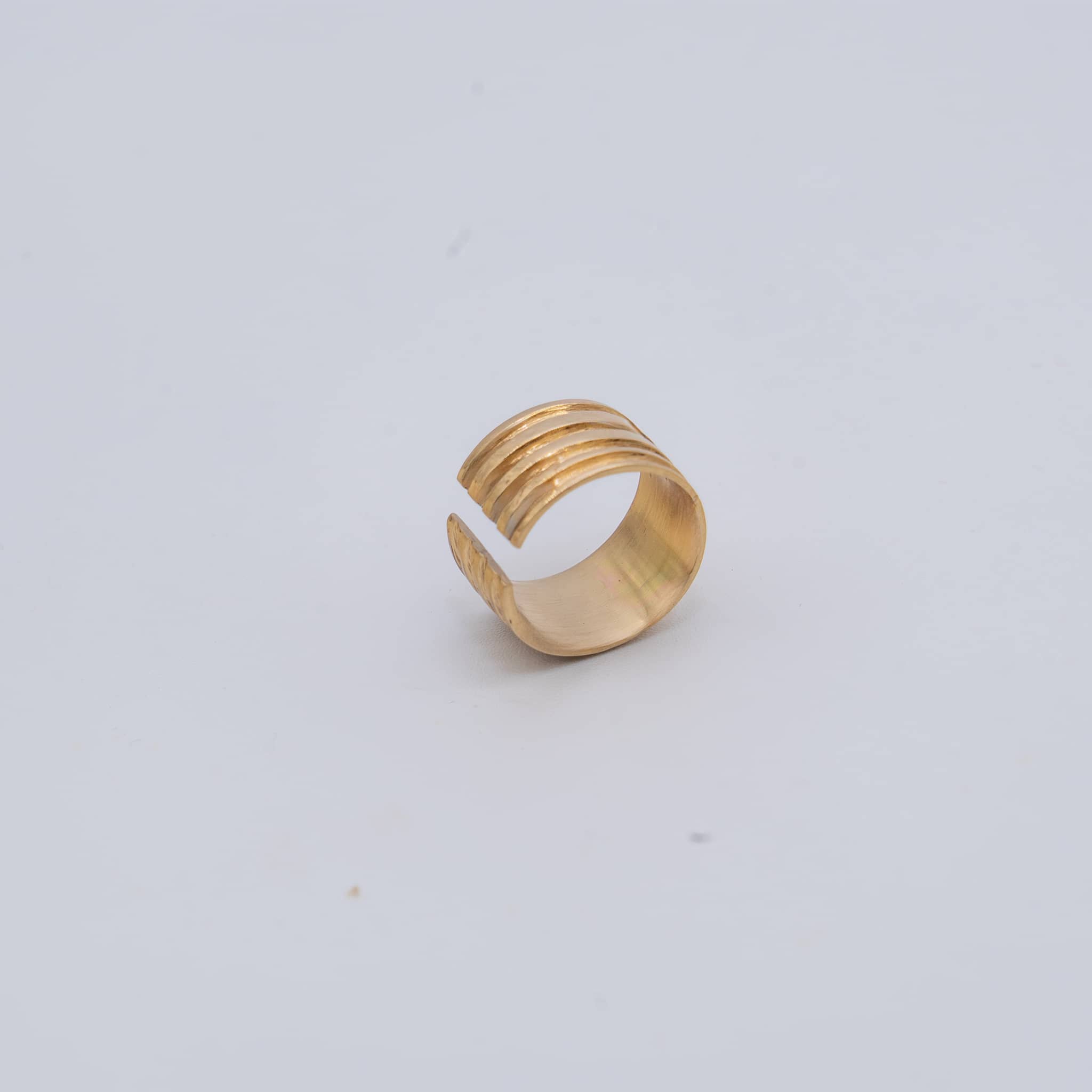 Kumi Brass Cuff Ring for Men and Women