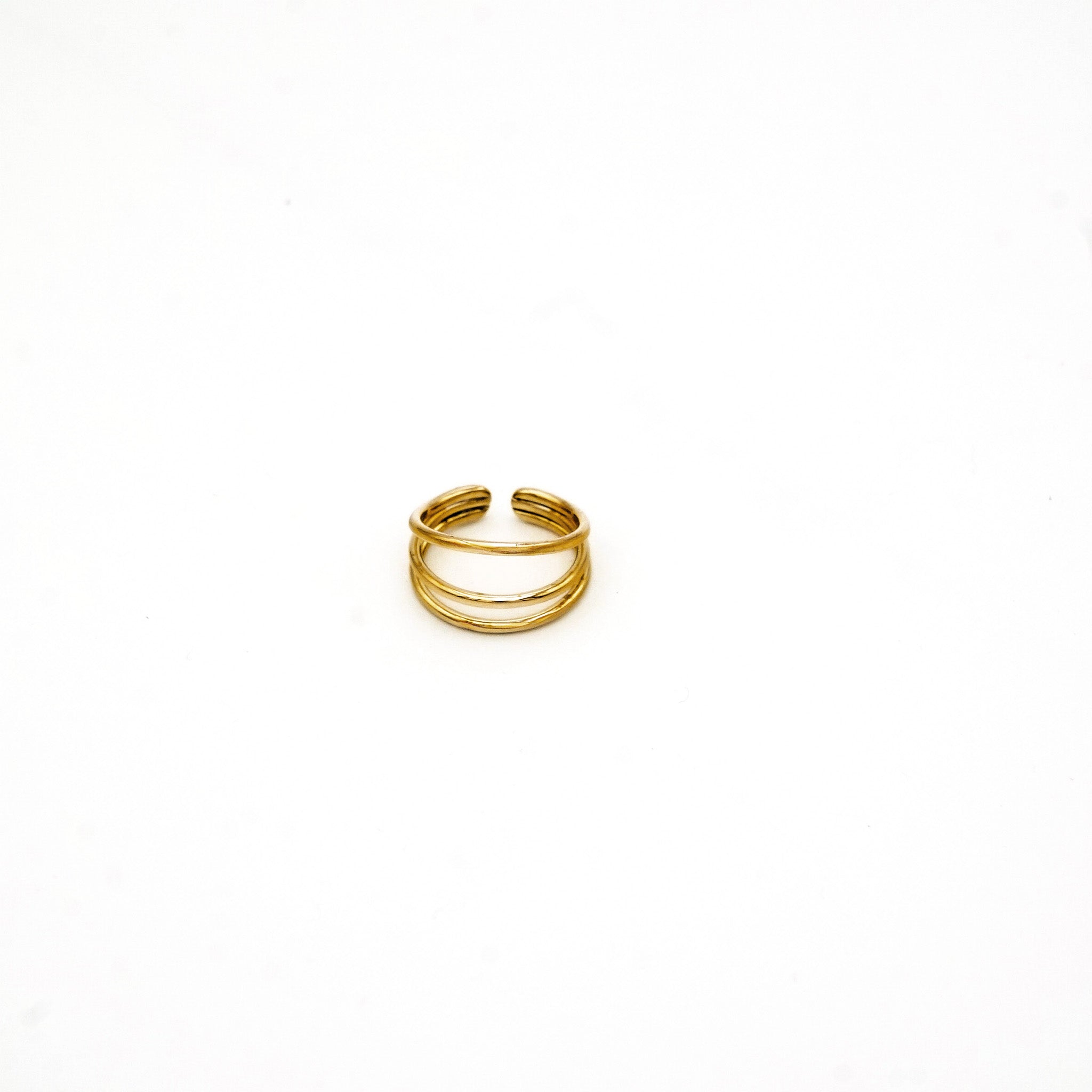 Lana Brass Open Stacked Ring