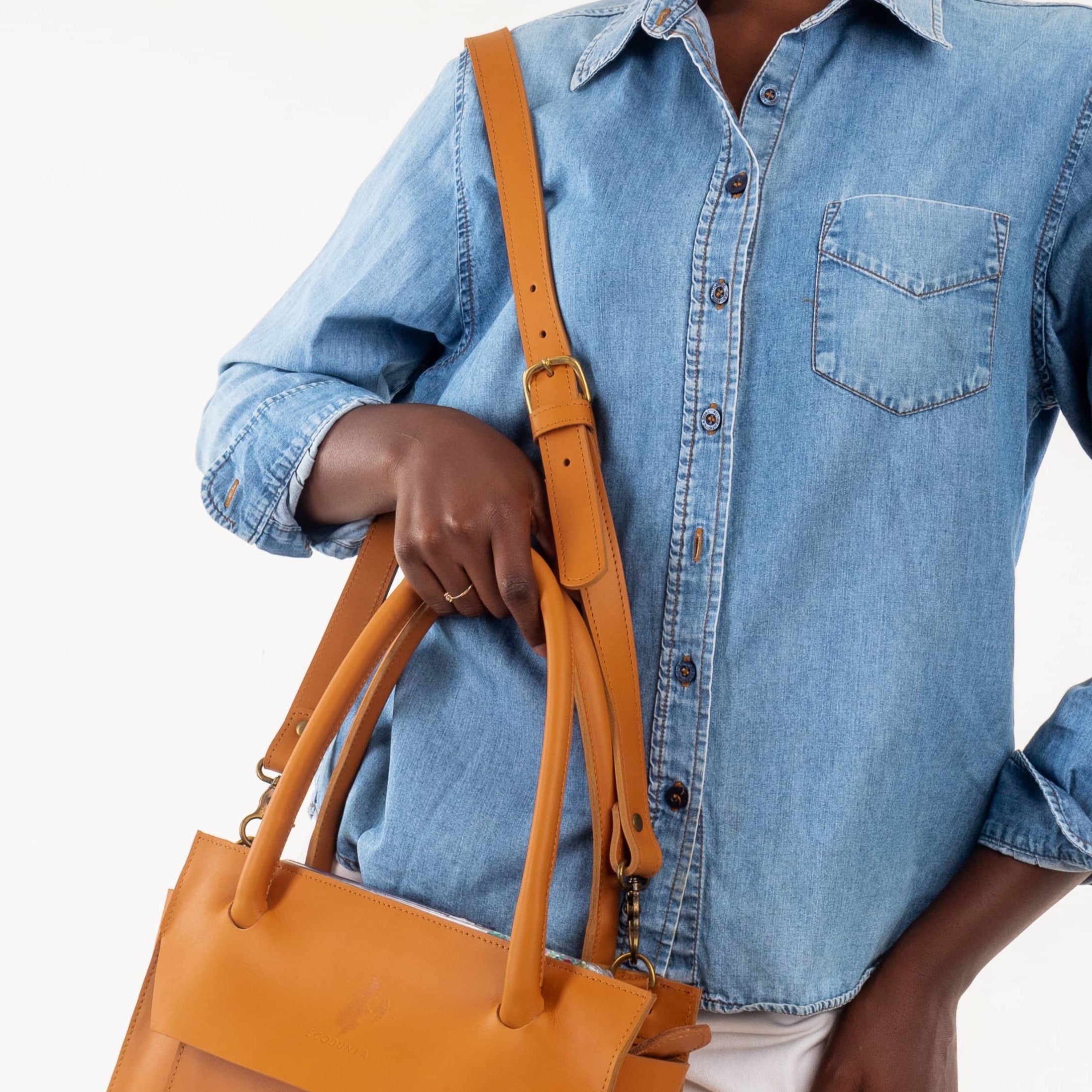 Nakuru Leather Shoulder Bag for Women - Top Handle Leather Handbag