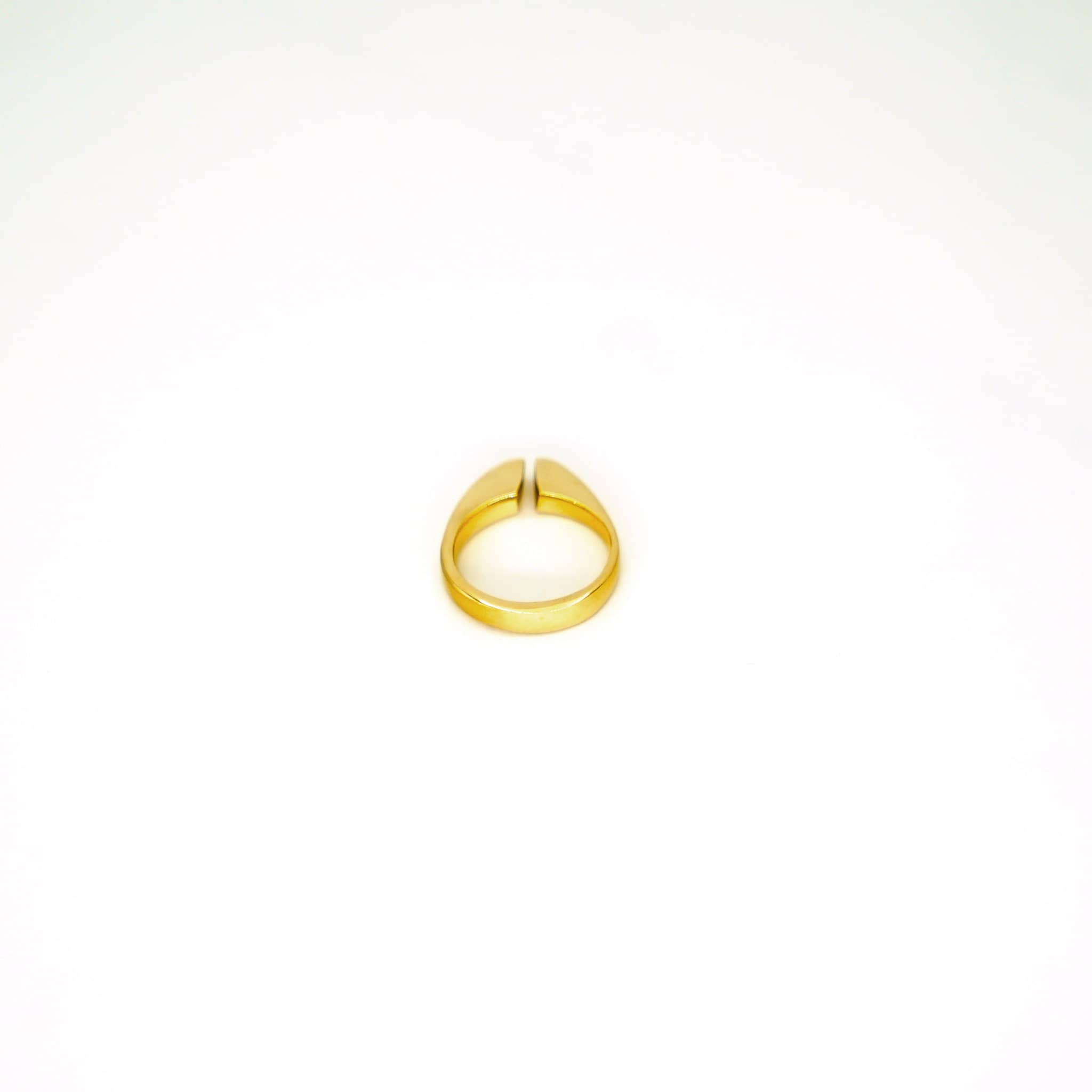 Brass Open Teardrop Ring | Leo - EcoDunia