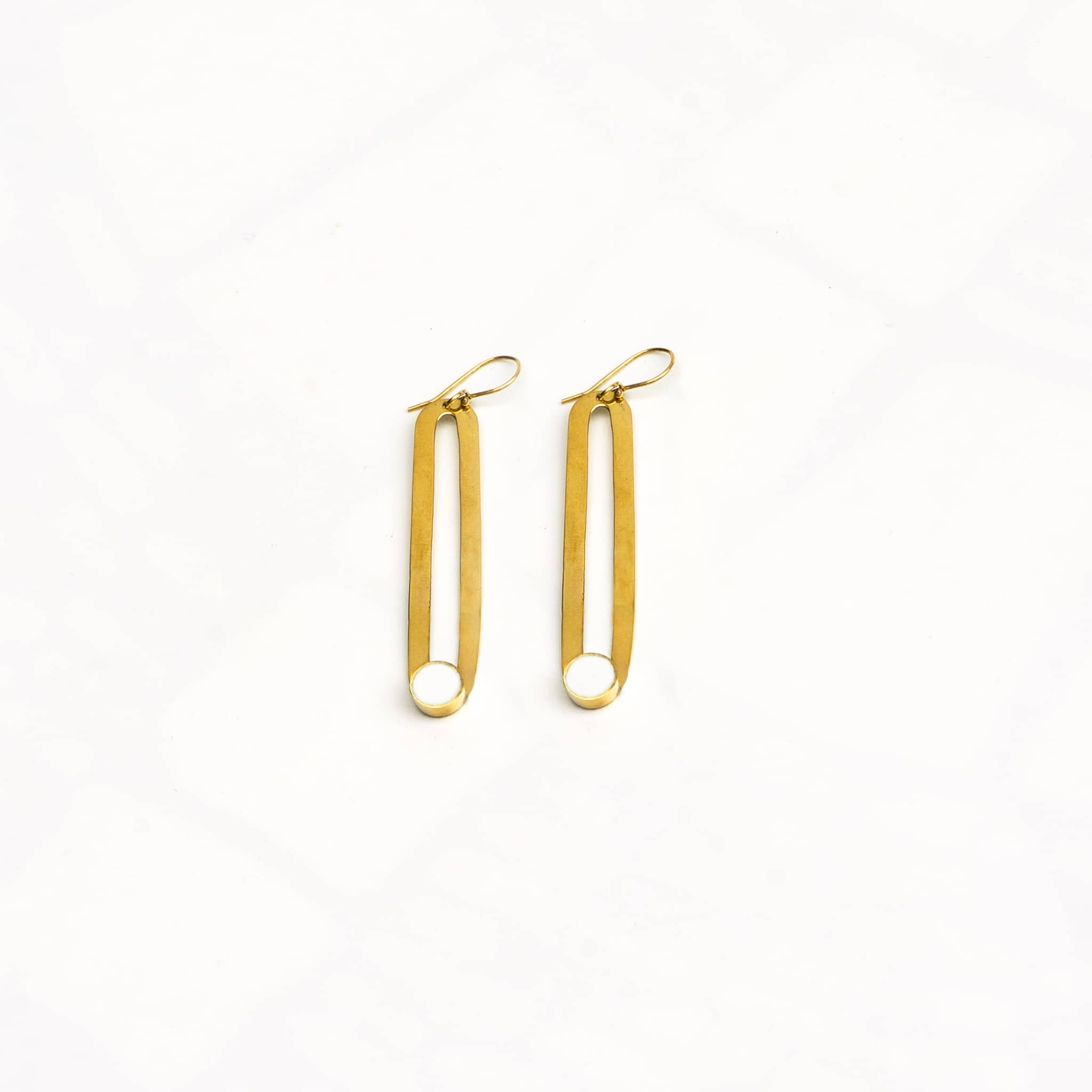 Brass & Horn Drop Hoop Earrings | Lila Ecodunia