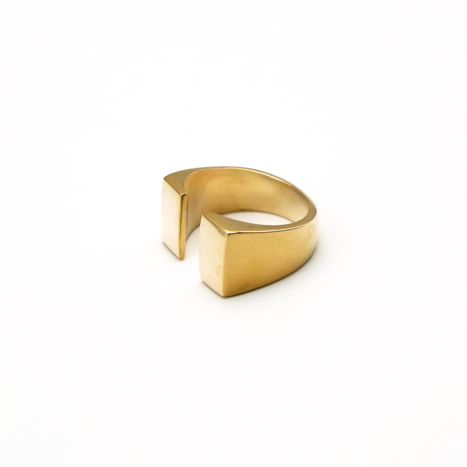 Loita Adjustable Signet Ring in Brass