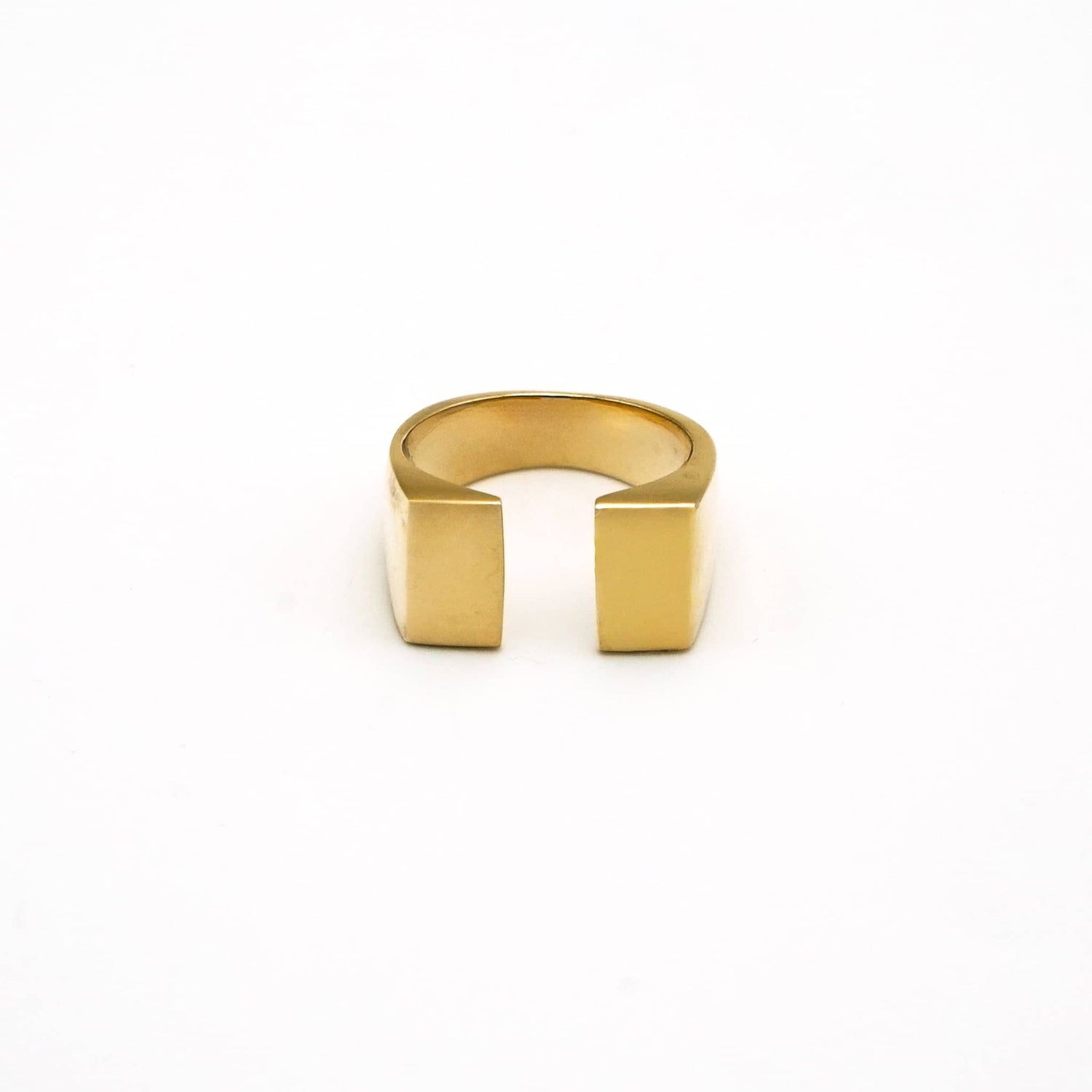 Loita Adjustable Signet Ring in Brass