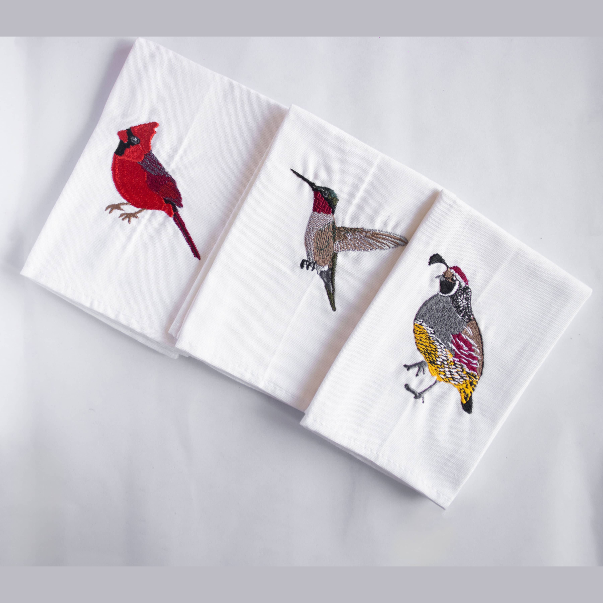 Bird Embroidered Cloth Napkin for Tables #birds_humming-bird