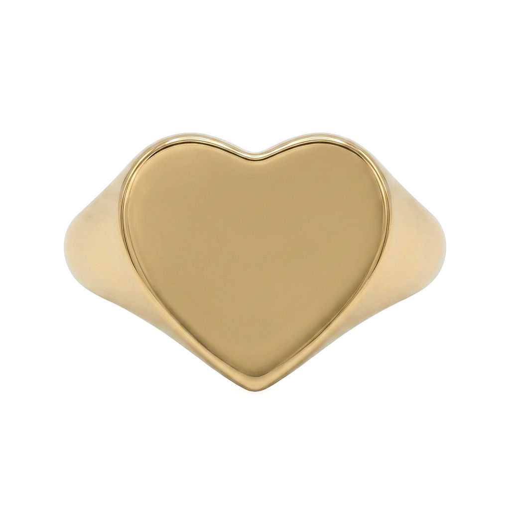 Heart Signet Brass Ring for Women | Mawi - EcoDunia