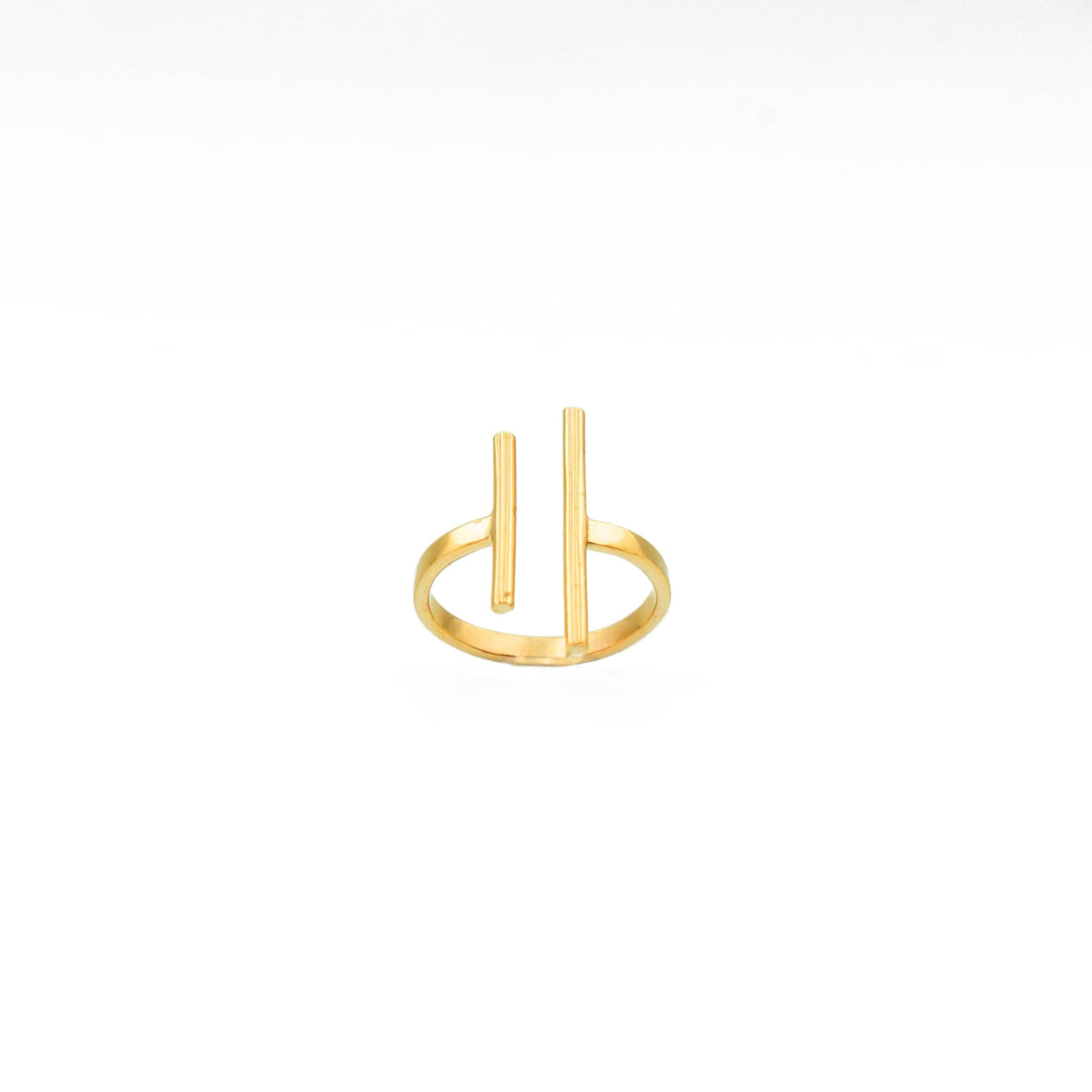 Mazu Minimalist Open Bar Ring