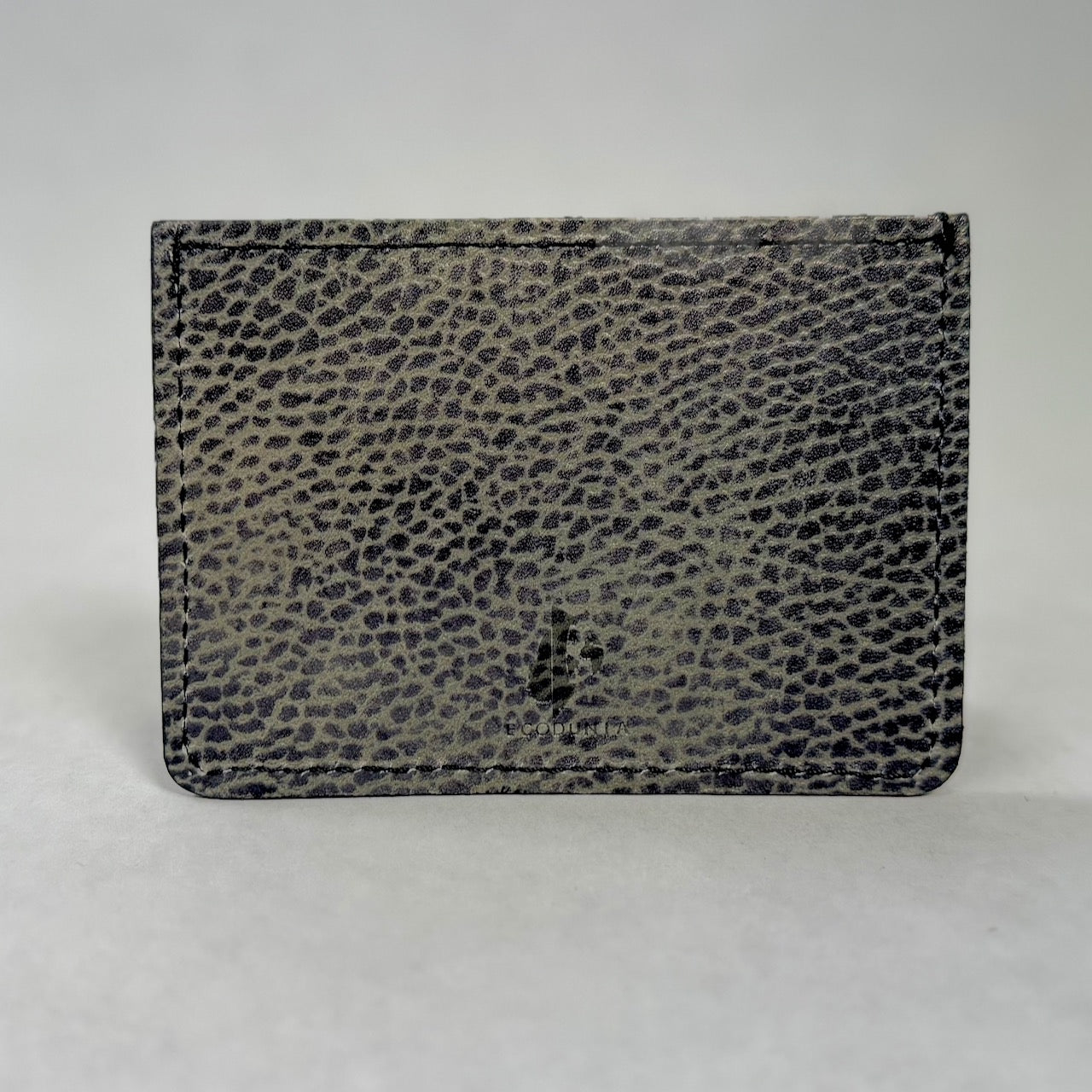 Fish Leather Card Holder - Grey